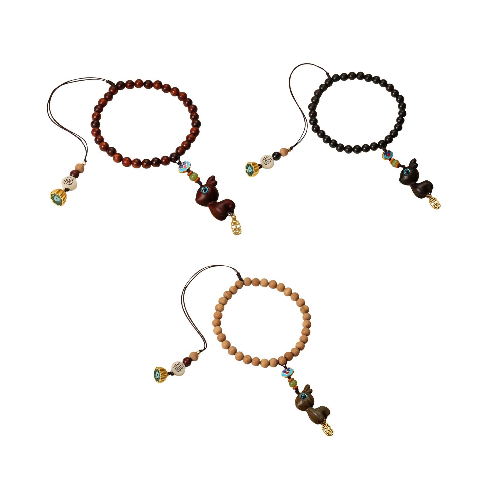 Rearview Mirror Charm Feng Shui Decor Traditional Rearview Mirror Decoration Rosewood