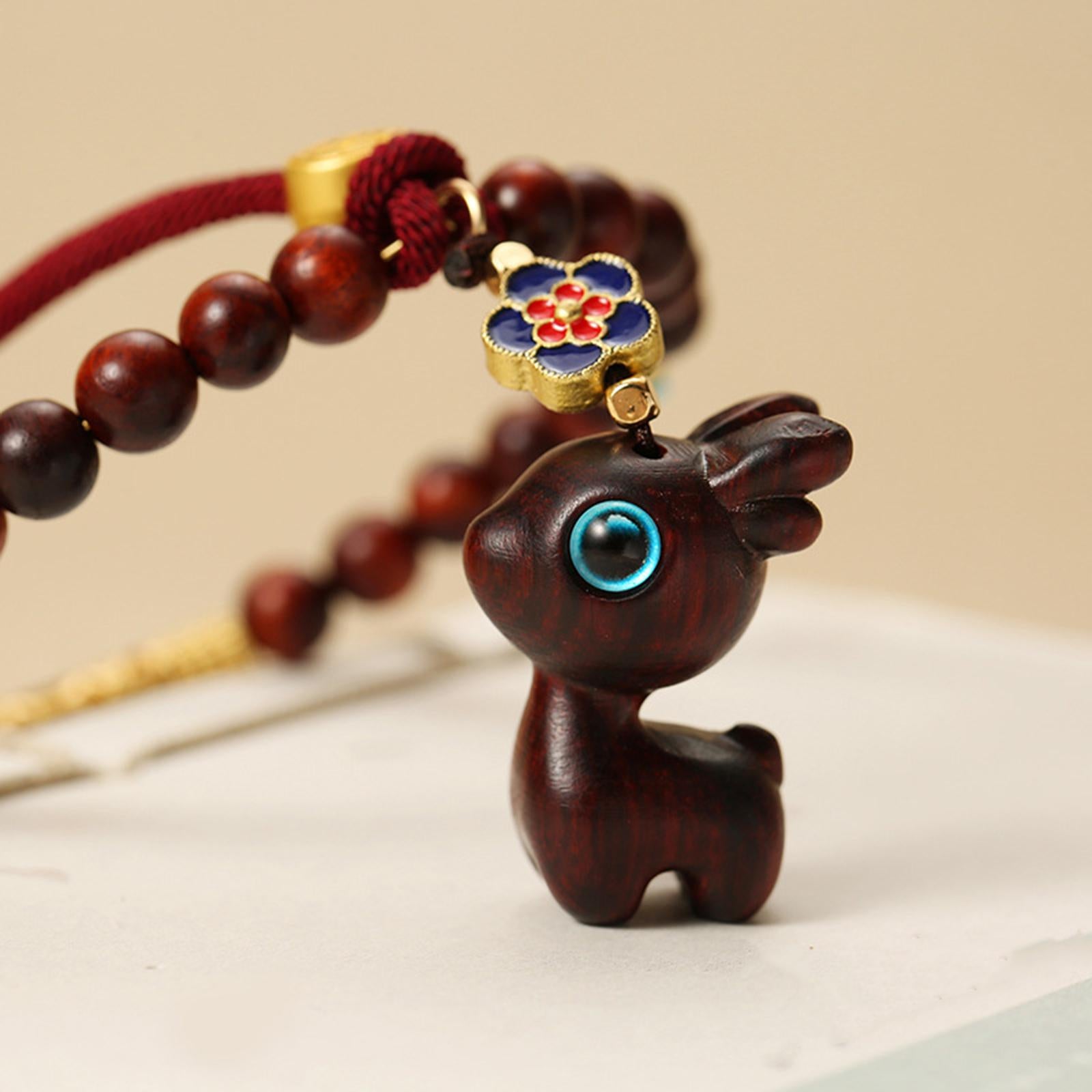 Rearview Mirror Charm Feng Shui Decor Traditional Rearview Mirror Decoration Rosewood