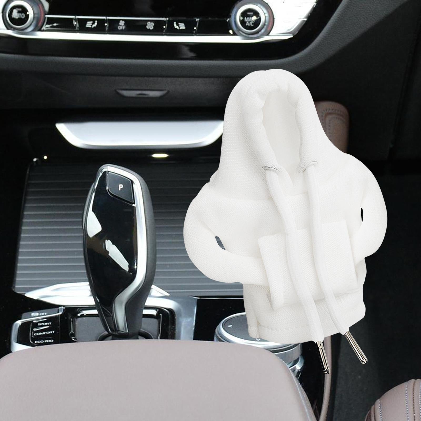 Car Gear Shift Hoodie Cover Shifter Decor Lightweight Auto Gear Handle Cover White