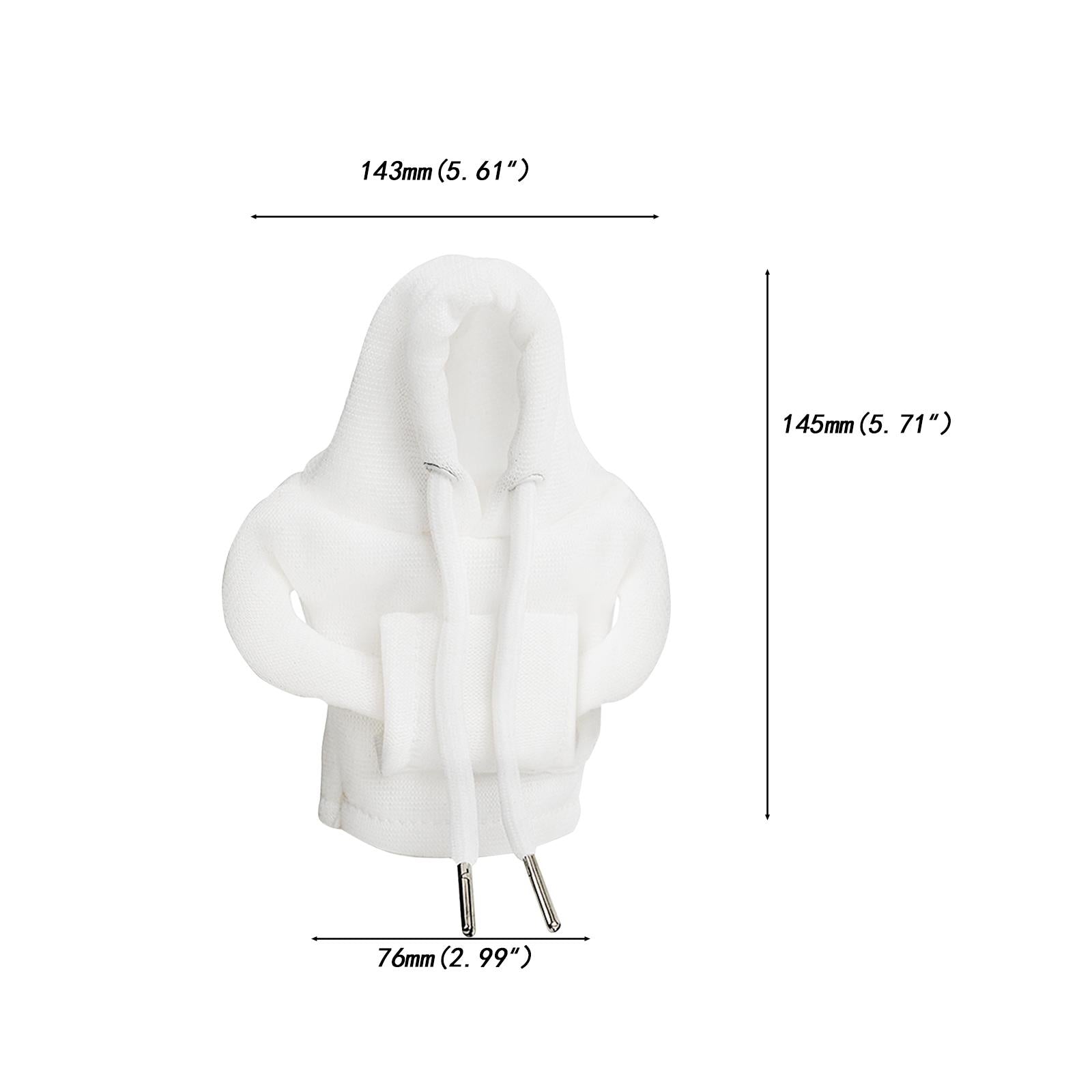 Car Gear Shift Hoodie Cover Shifter Decor Lightweight Auto Gear Handle Cover White