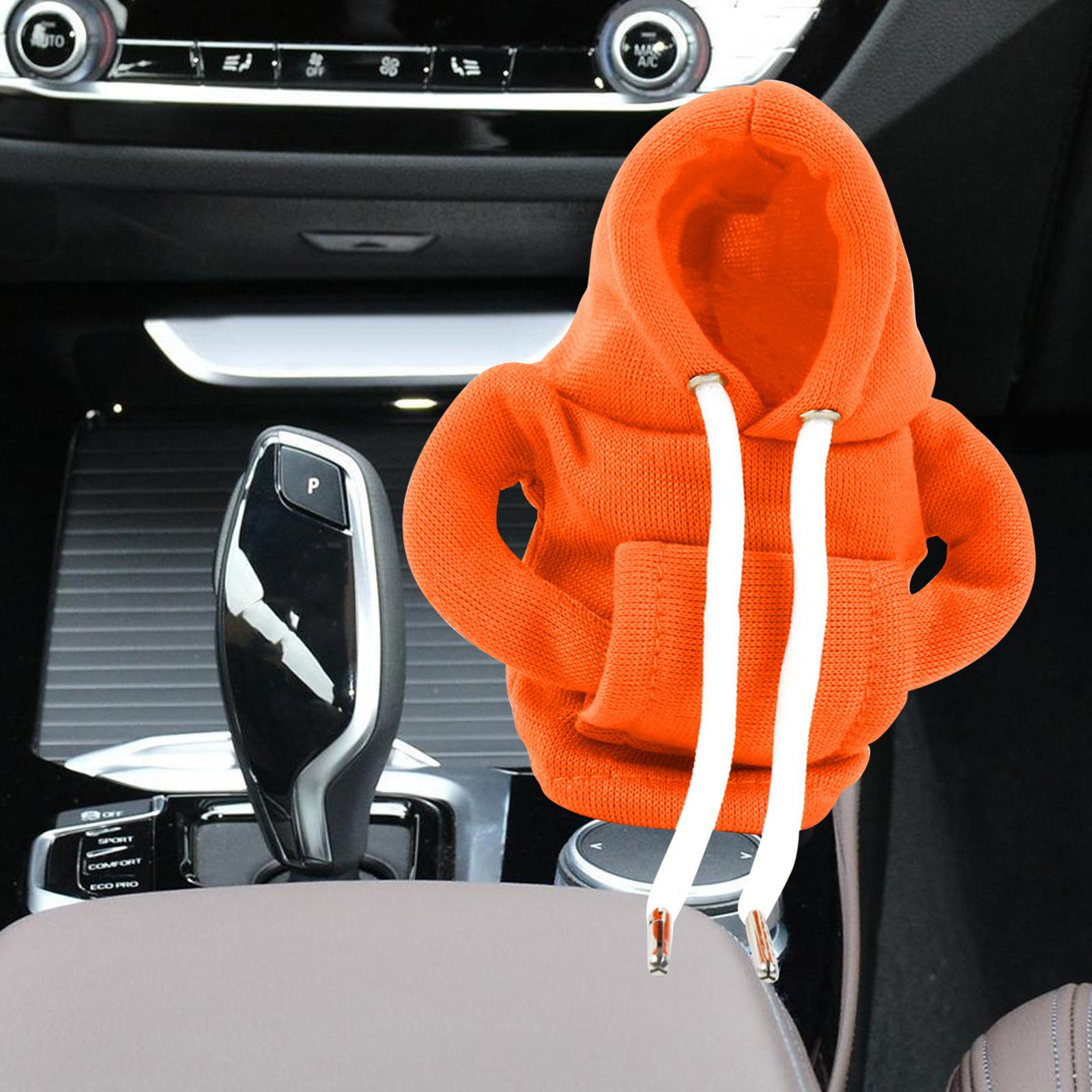 Car Gear Shift Hoodie Cover Shifter Decor Lightweight Auto Gear Handle Cover Orange