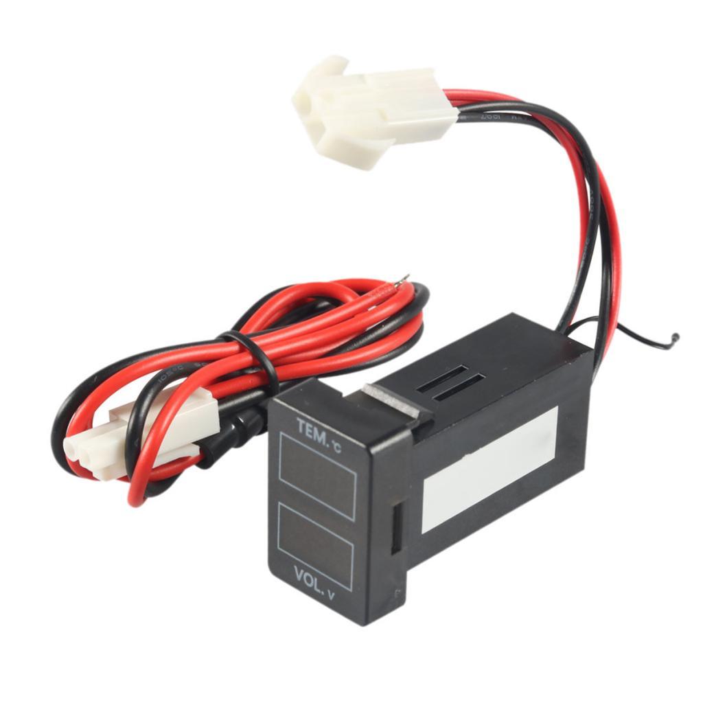 Digital Voltage Temperature Display Meter for Toyota Spare Part Dual Display