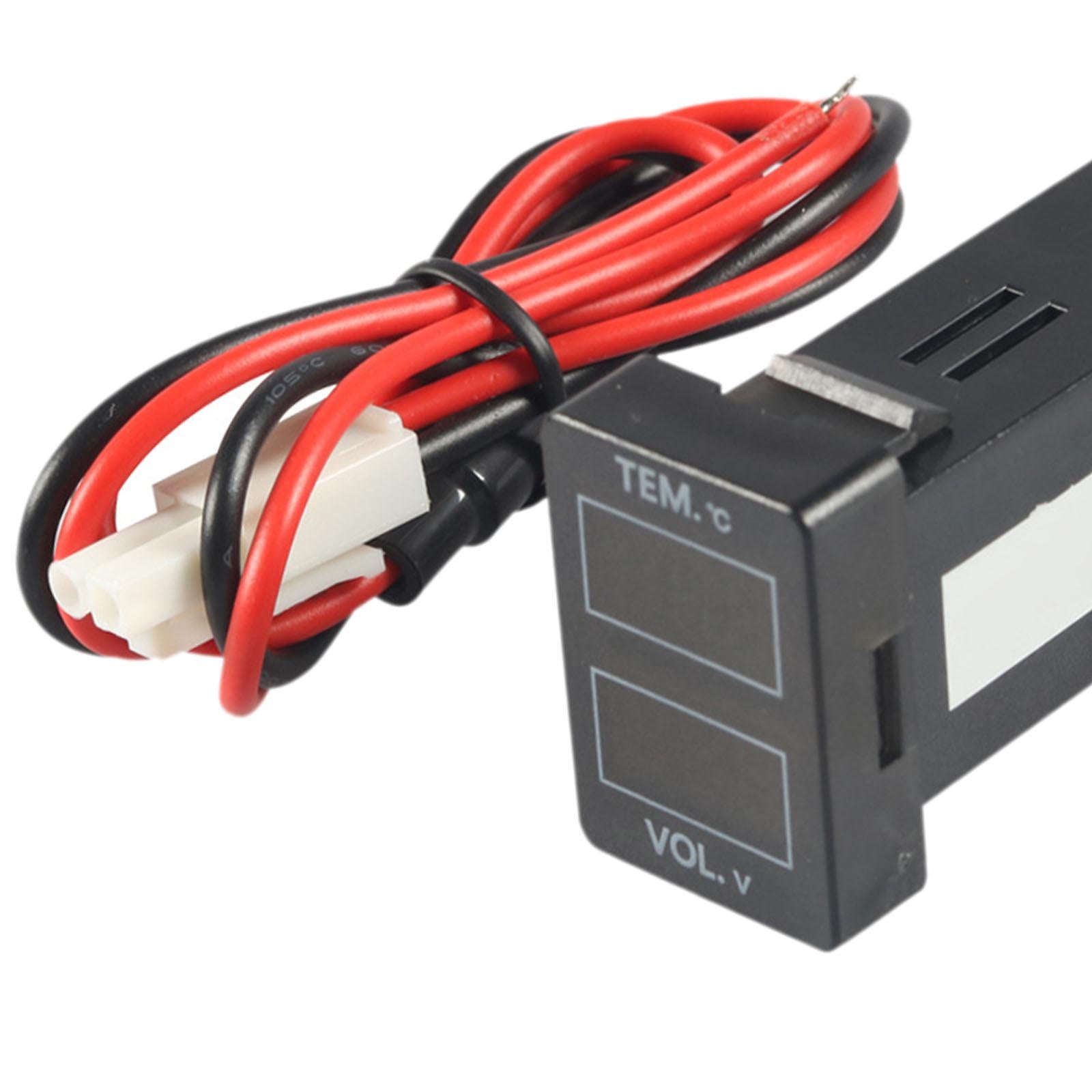 Digital Voltage Temperature Display Meter for Toyota Spare Part Dual Display