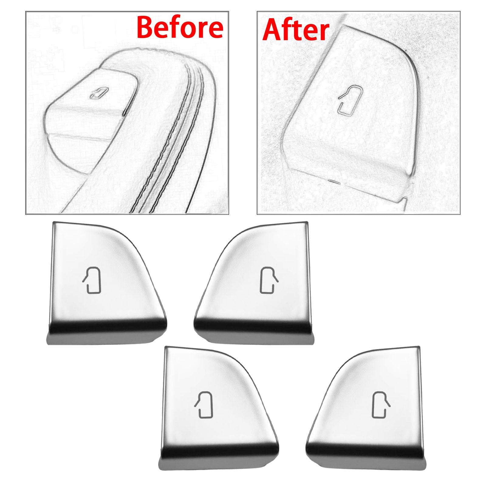 4 Pieces Door Opening Button Stickers Professional for Model 3 Accessories