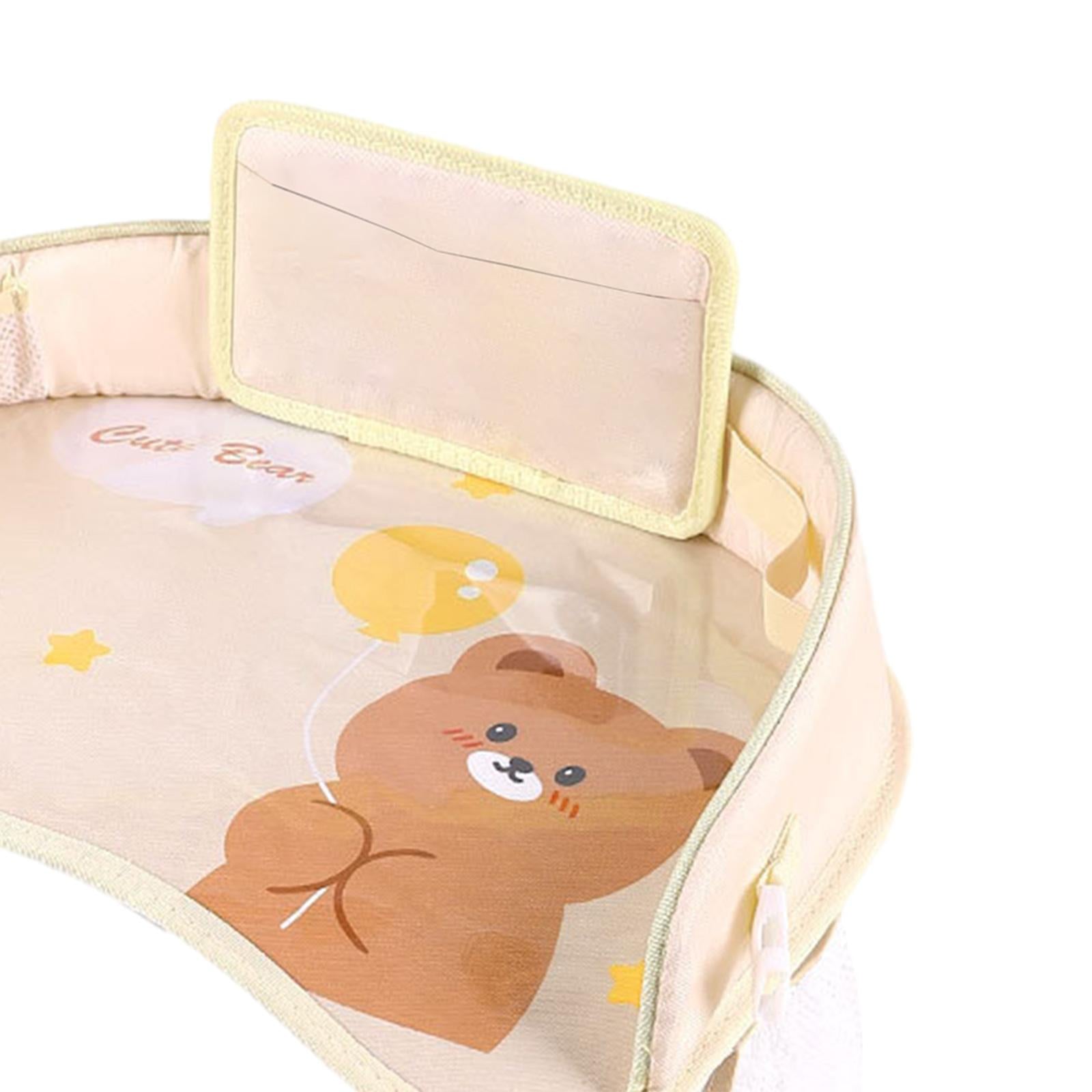 Kids Tour Tray for Baby Car Seat Storage Child Safety Car Seat Table Mat round bear