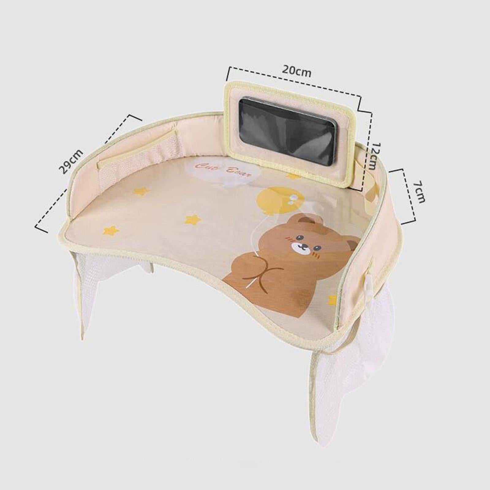 Kids Tour Tray for Baby Car Seat Storage Child Safety Car Seat Table Mat round bear