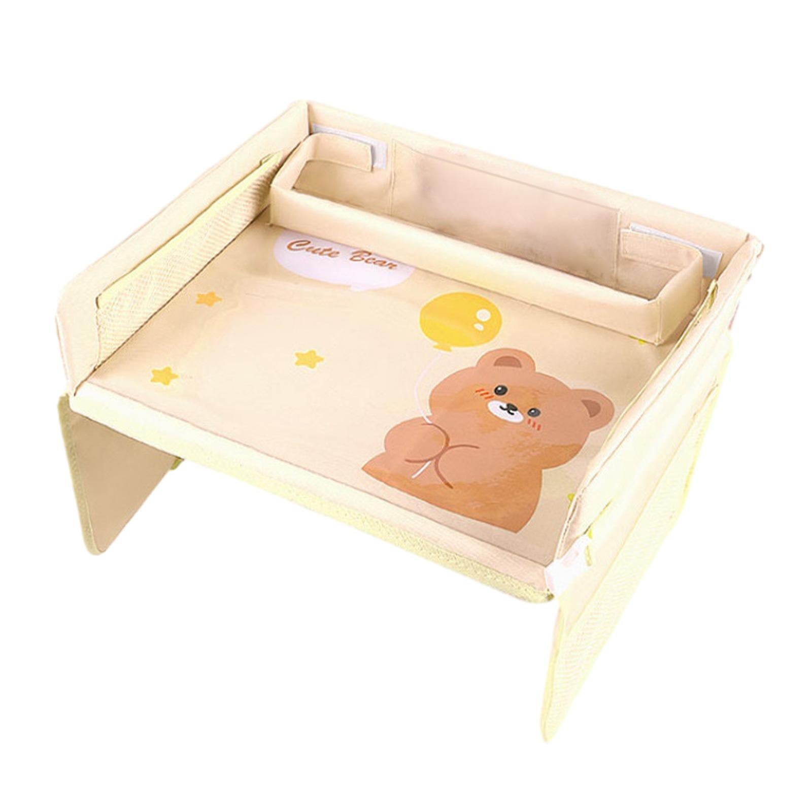 Kids Tour Tray for Baby Car Seat Storage Child Safety Car Seat Table Mat square bear