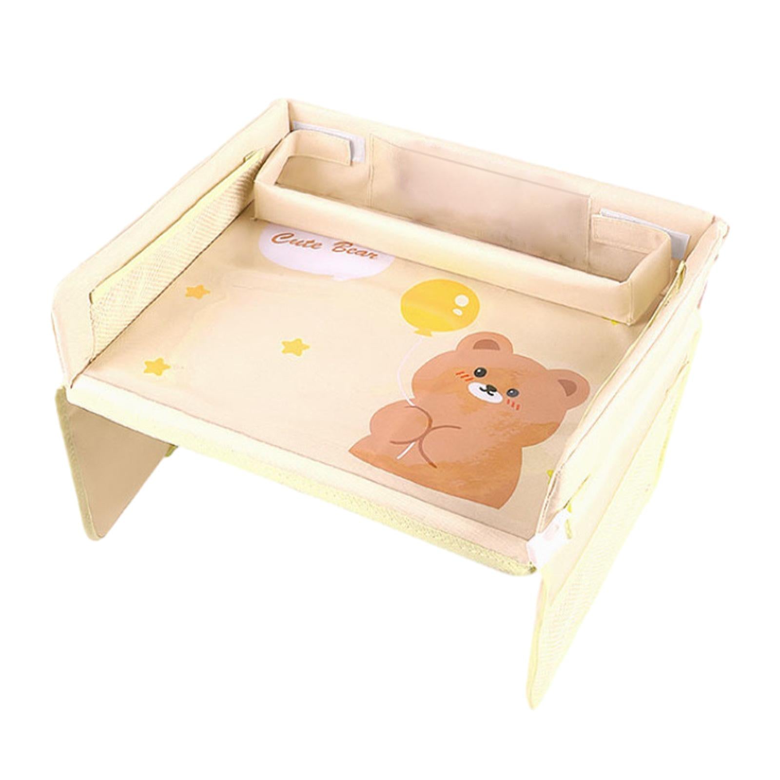 Kids Tour Tray for Baby Car Seat Storage Child Safety Car Seat Table Mat square bear