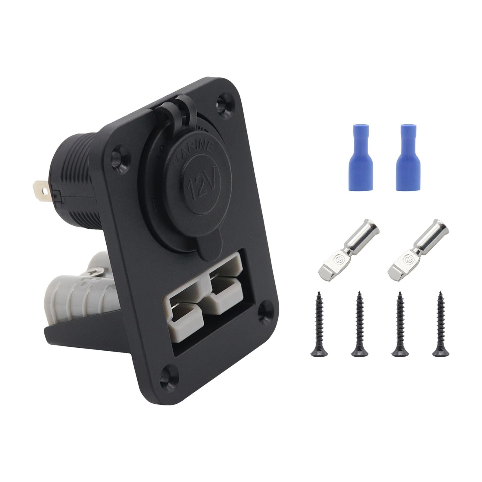 Plug Flush Mount Lighter Socket Marine Accessories RV Mounting Bracket Panel