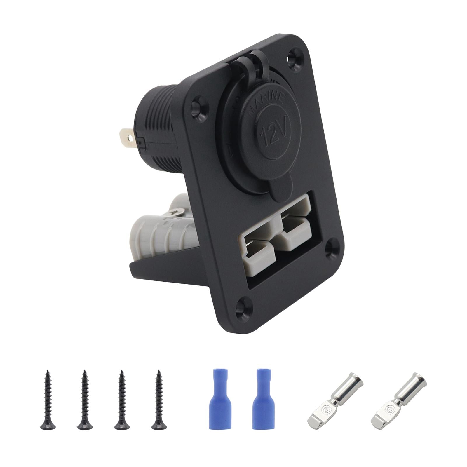 Plug Flush Mount Lighter Socket Marine Accessories RV Mounting Bracket Panel