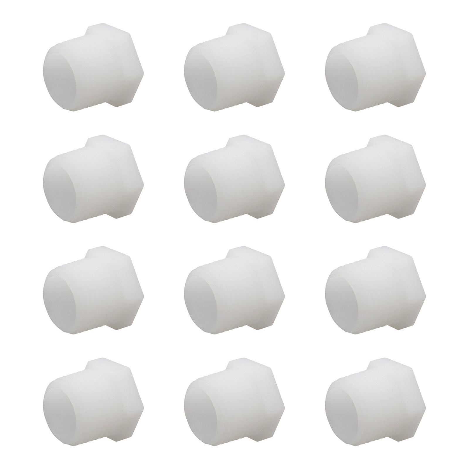 12 Pieces RV Hot Water Heater Drain Plug Fittings Replacement PVC Drain Plug