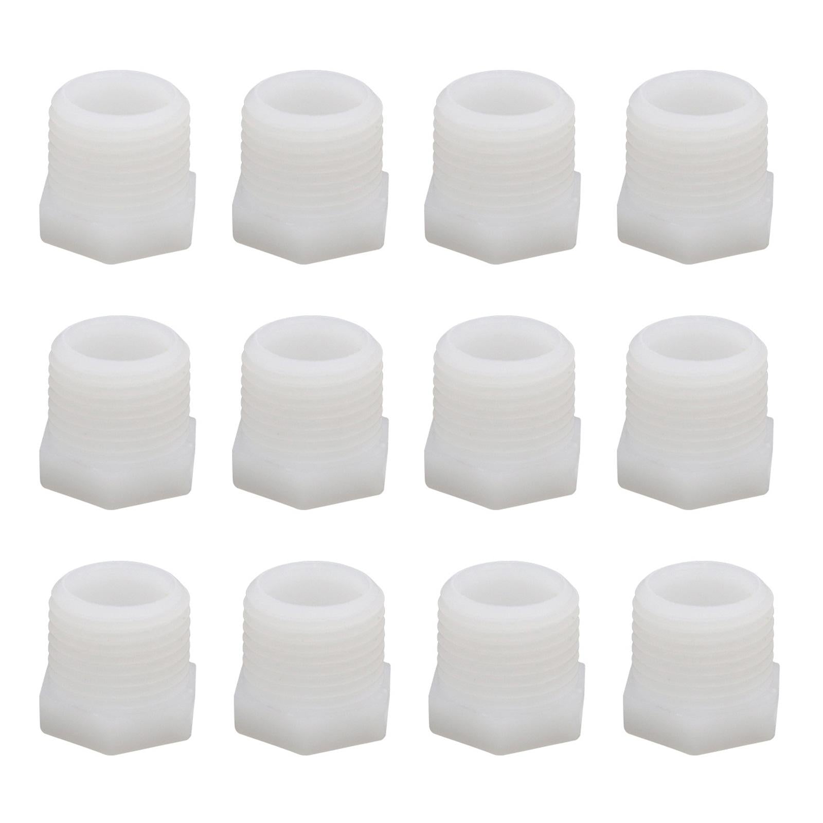 12 Pieces RV Hot Water Heater Drain Plug Fittings Replacement PVC Drain Plug