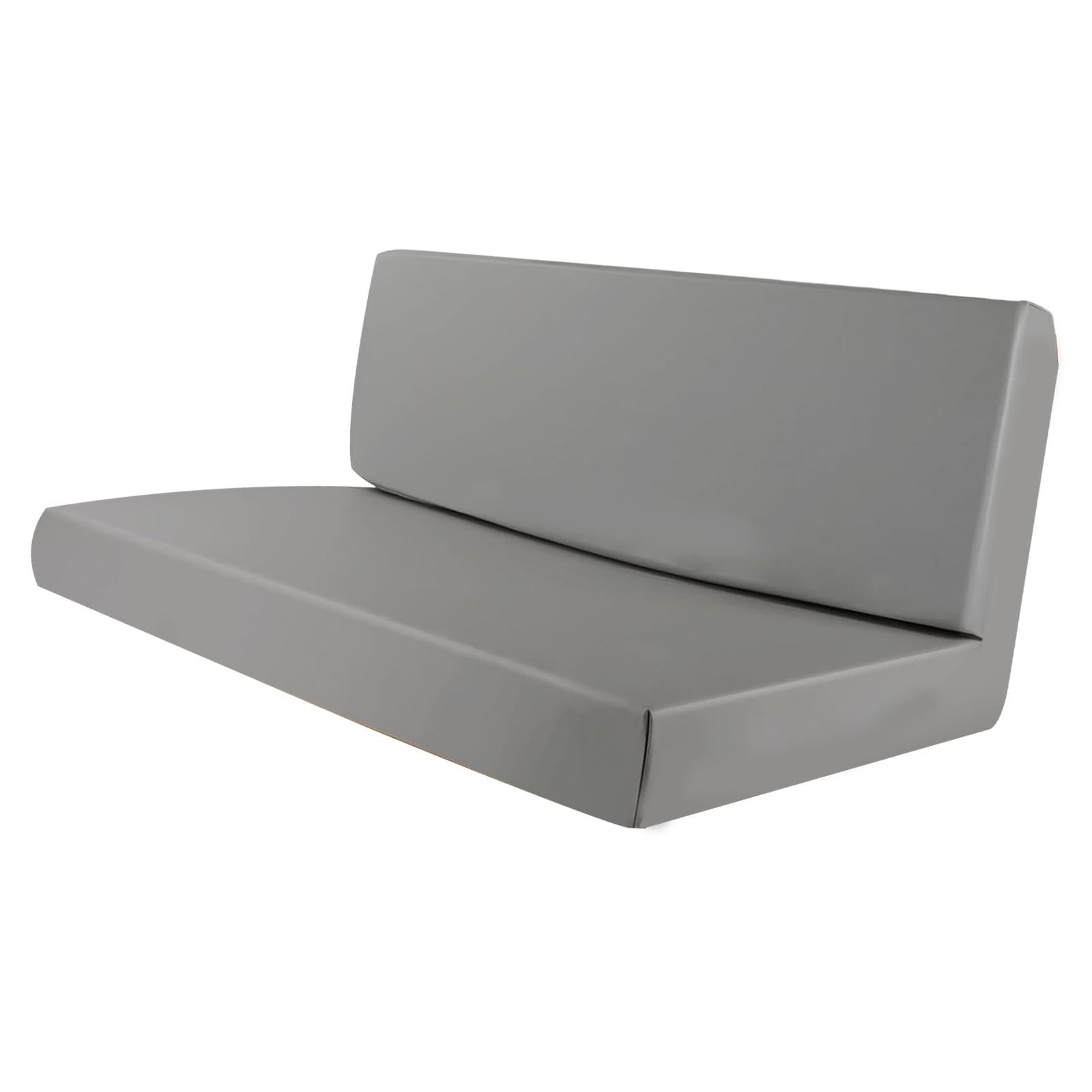 RV Dinette Cushion Covers Soft PU Leather Trailers Camper Cushion Slipcovers Gray