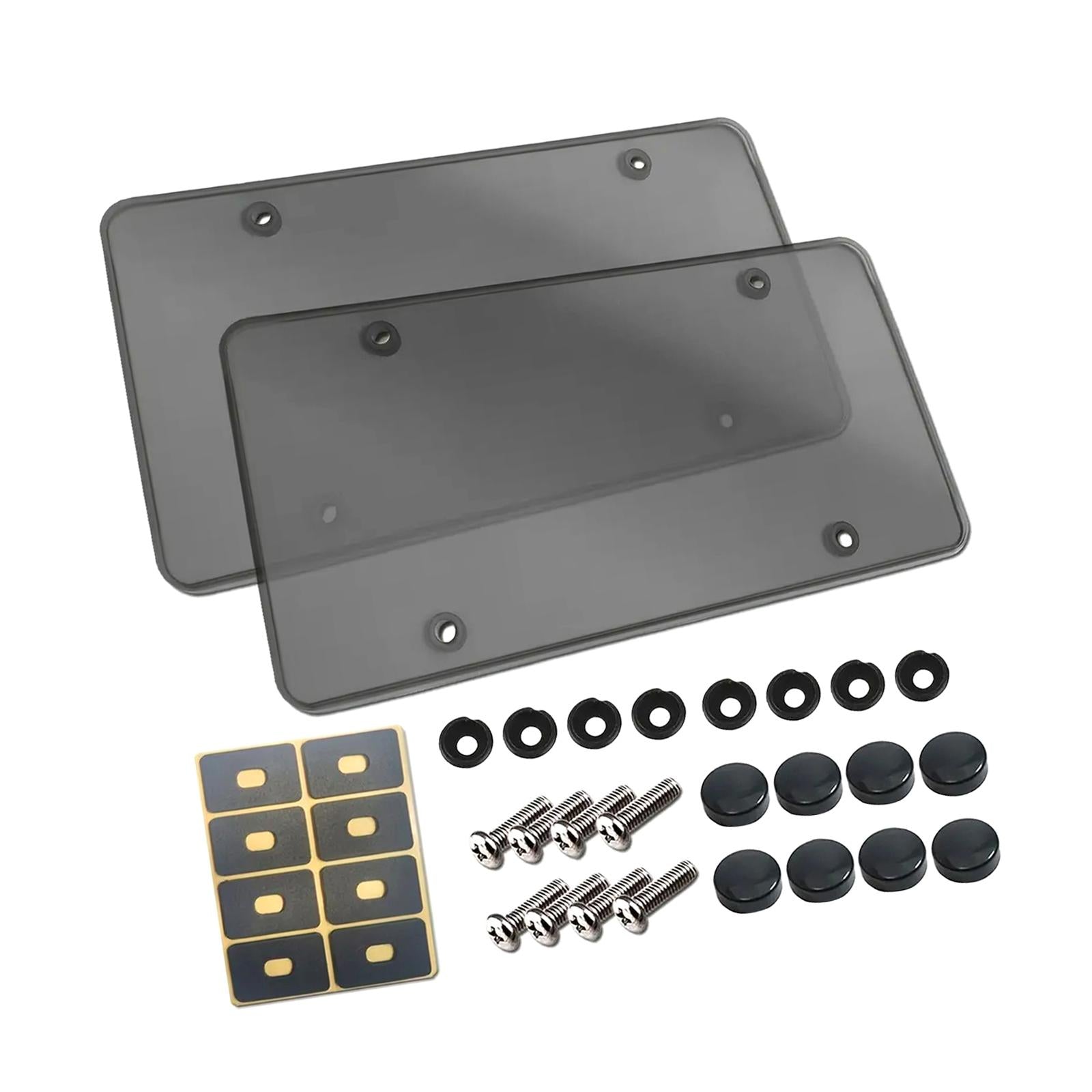 2x Generic License Plate Protector Premium License Plate Protective Cover