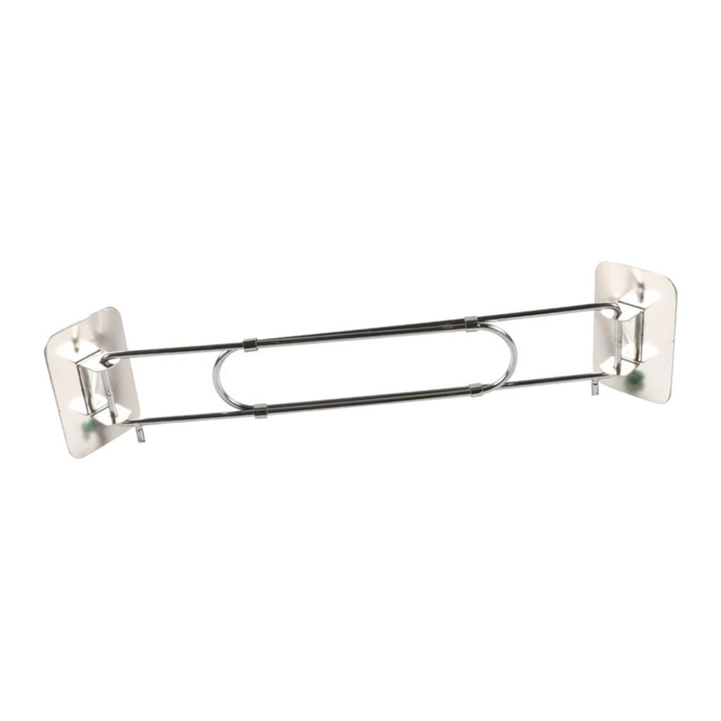 RV Shower Corner Storage Bar Stainless Steel Tension Rod for Corner Shelves