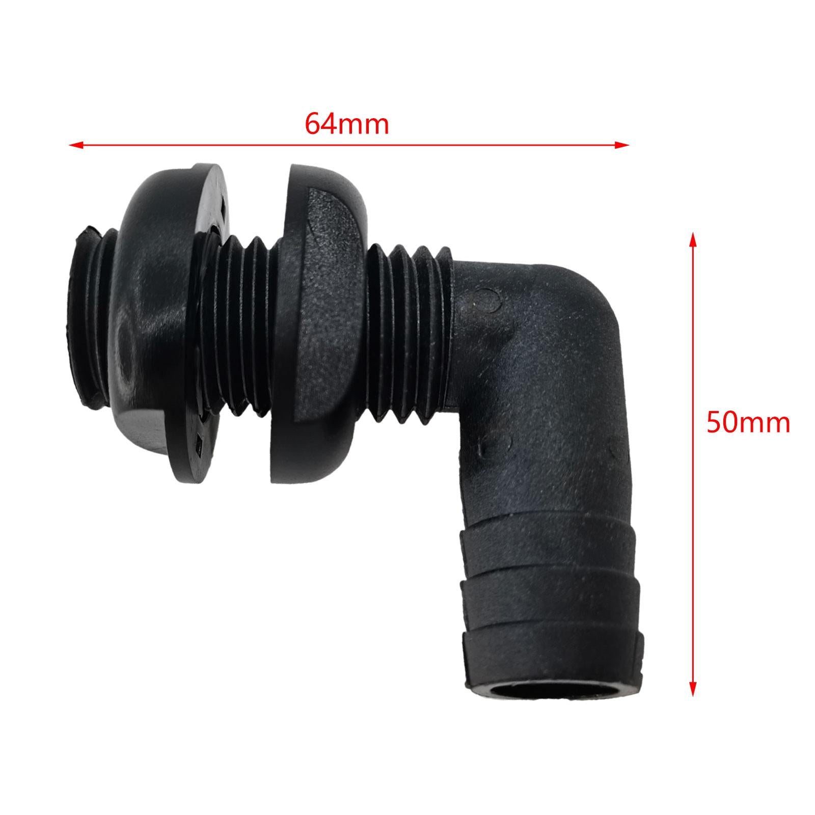 90 Degree thru Hull Connector Fits 3/4 in. Spare Parts for Boat Yachts