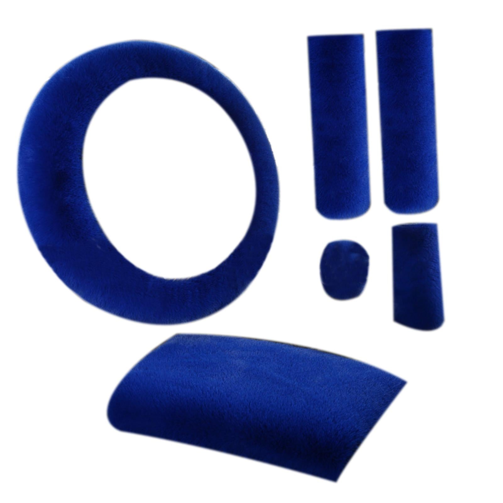 6Pcs Generic Soft Plush Steering Wheel Cover Steering Wheel Handle