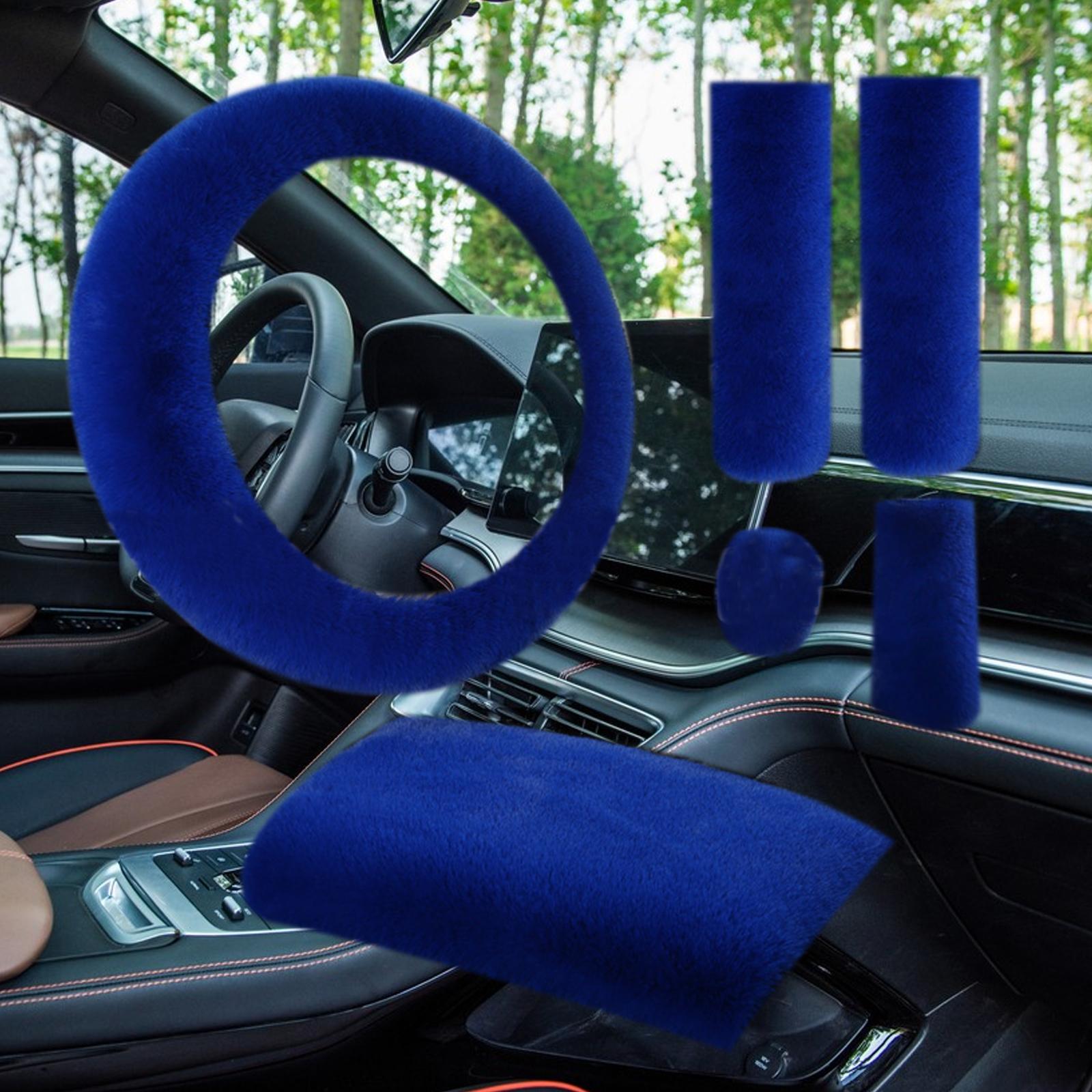 6Pcs Generic Soft Plush Steering Wheel Cover Steering Wheel Handle