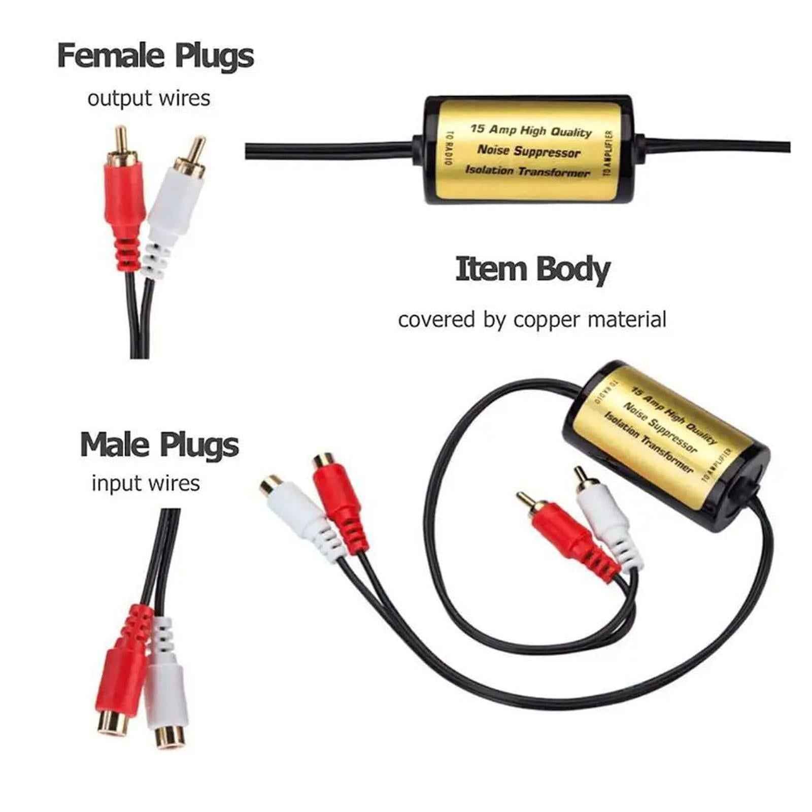 Generic RCA Audio Noise Filter Replaces for Radio Home Stereo Amplifier