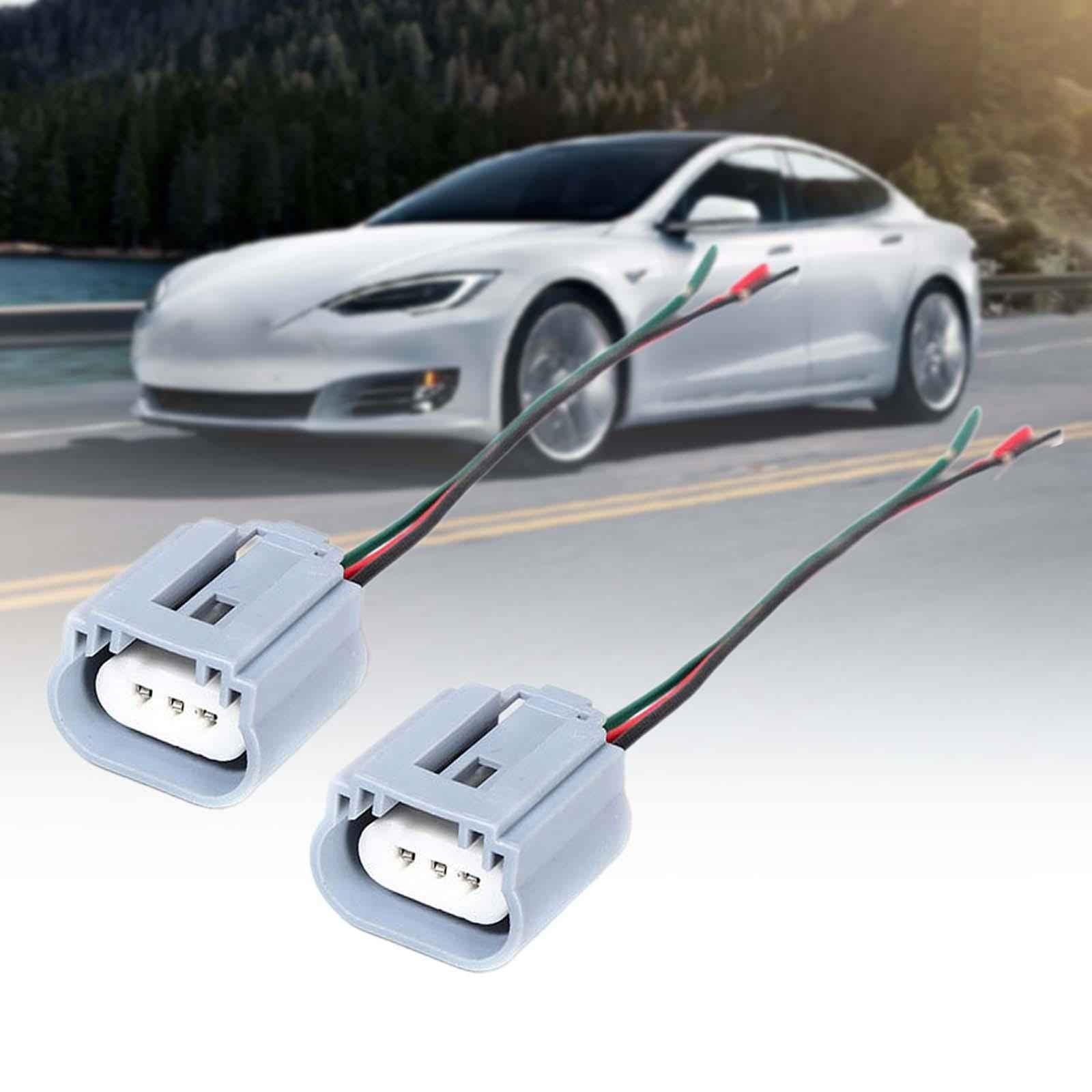 2Pcs Ceramic Headlight Connector Sturdy Plug Adapter for H13 Female Plug