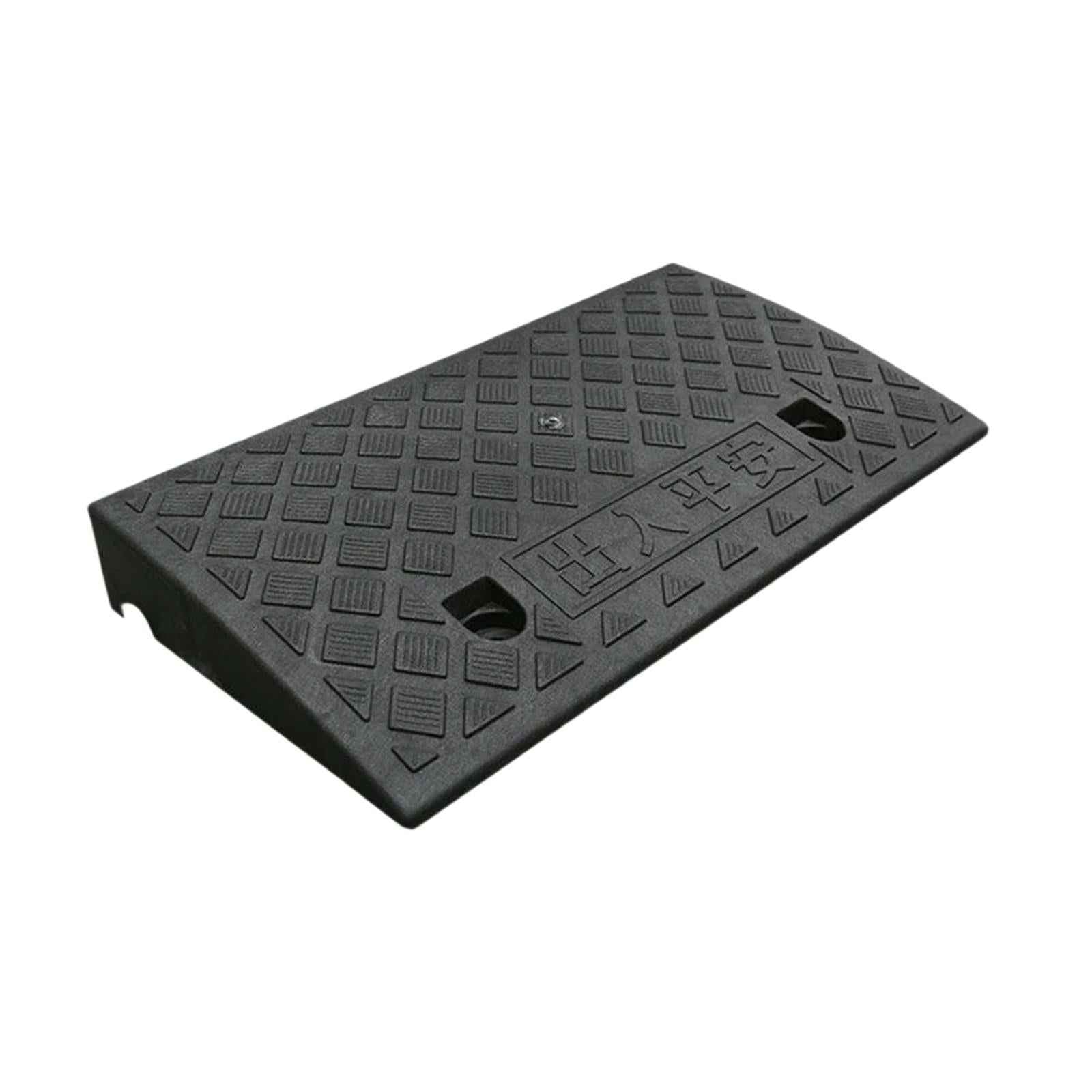 Curb Ramp Portable Driveway Curb Ramp for Motorcycle Mowers Hand Trucks H 6cm Black
