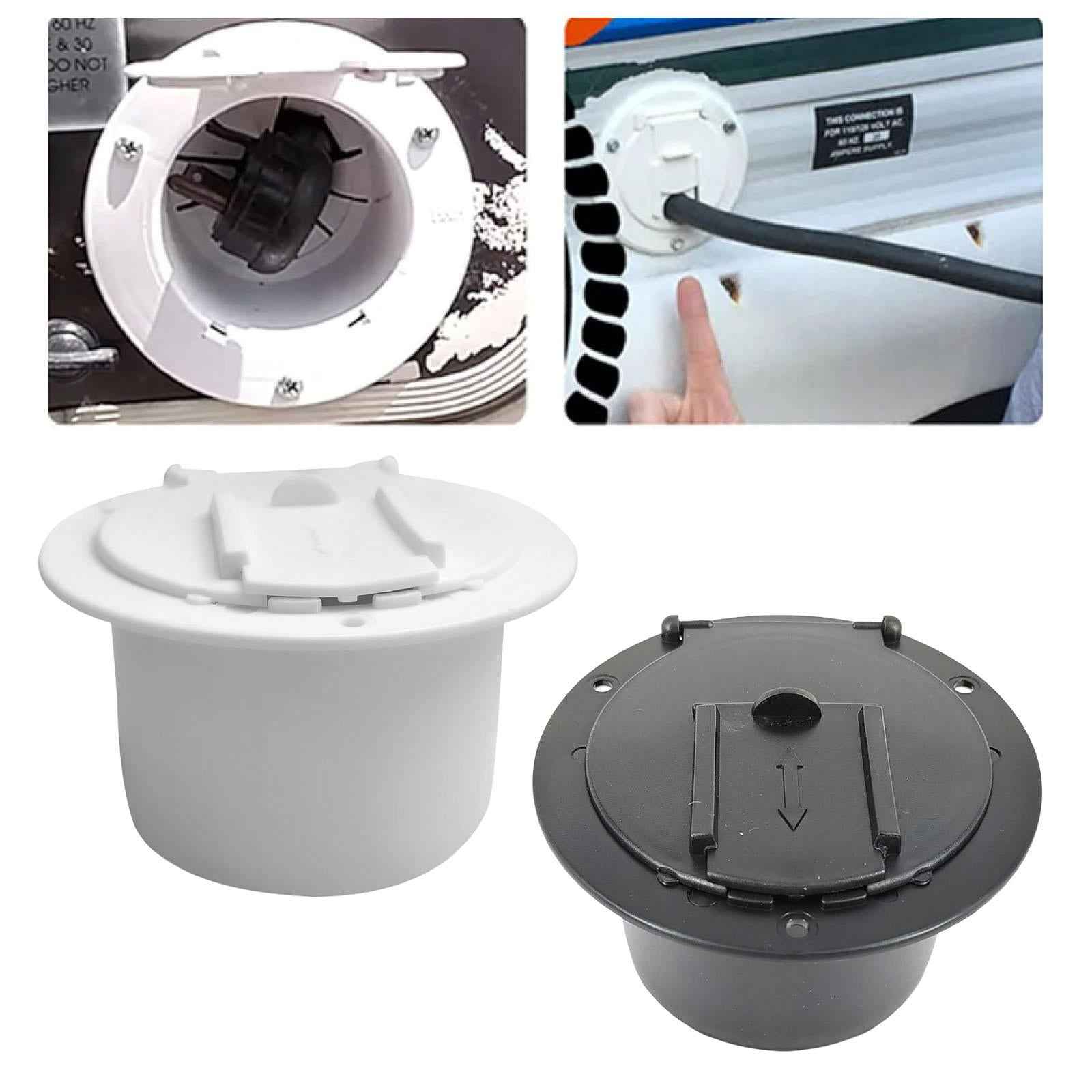 Generic Electrical Cable Hatch High Performance Round Power Cord Hatch Cover White