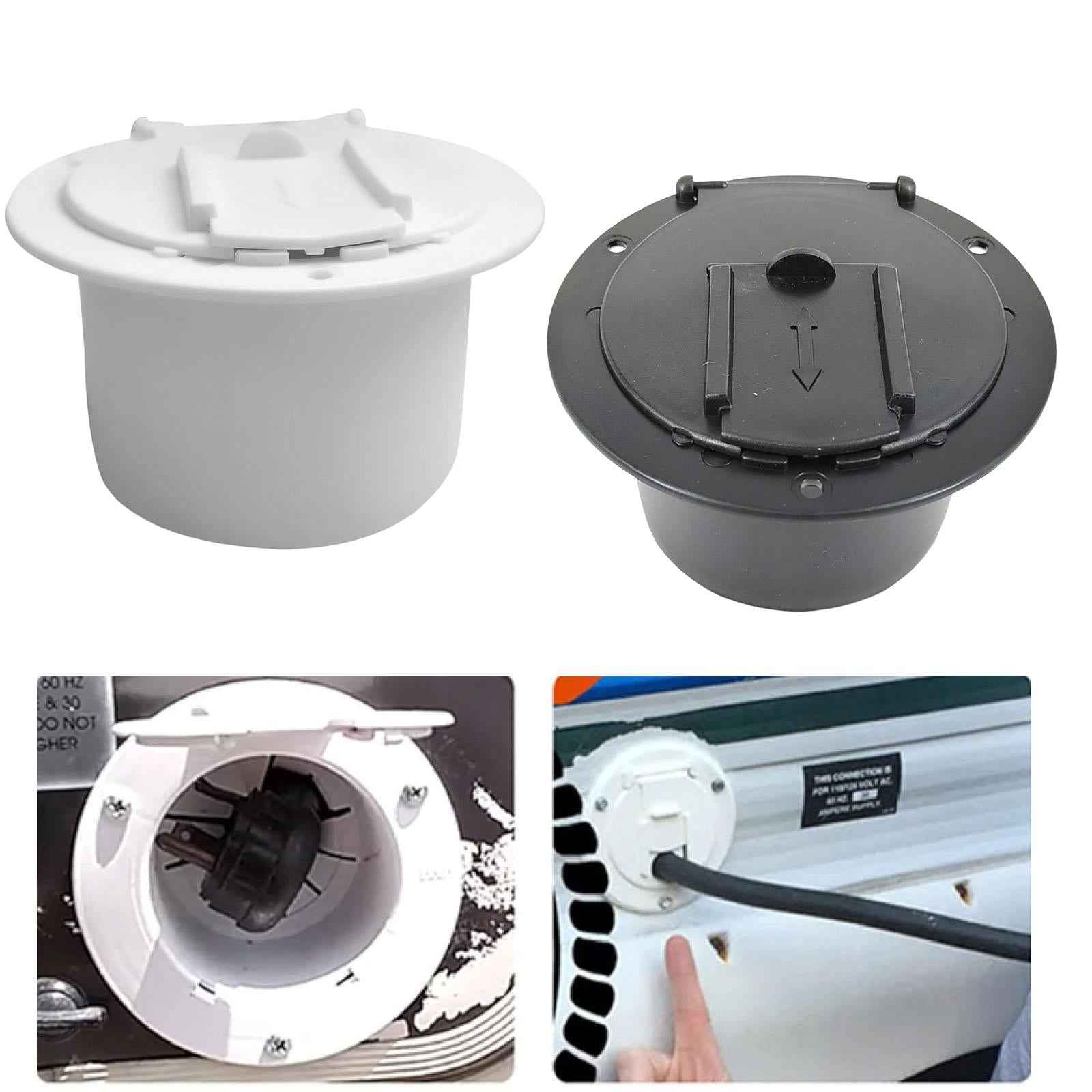 Generic Electrical Cable Hatch High Performance Round Power Cord Hatch Cover White