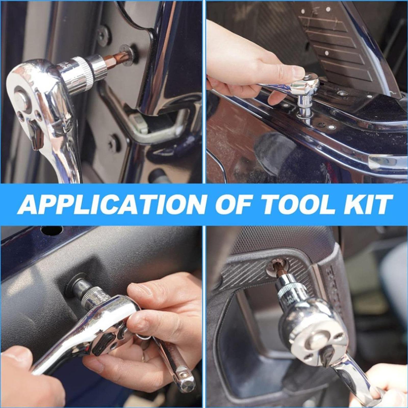 Drive Socket Ratchet Wrench Set Portable Door Remover for Jeep Wrangler
