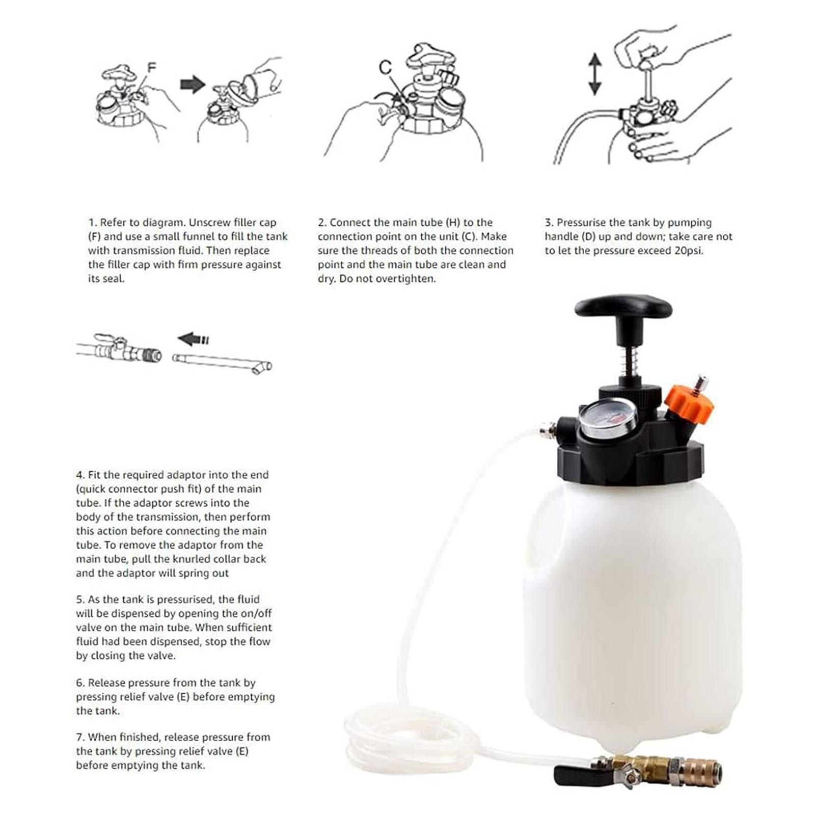 Manual Transmission Fluid Pump Pneumatic Fluid Extractor for Automotive