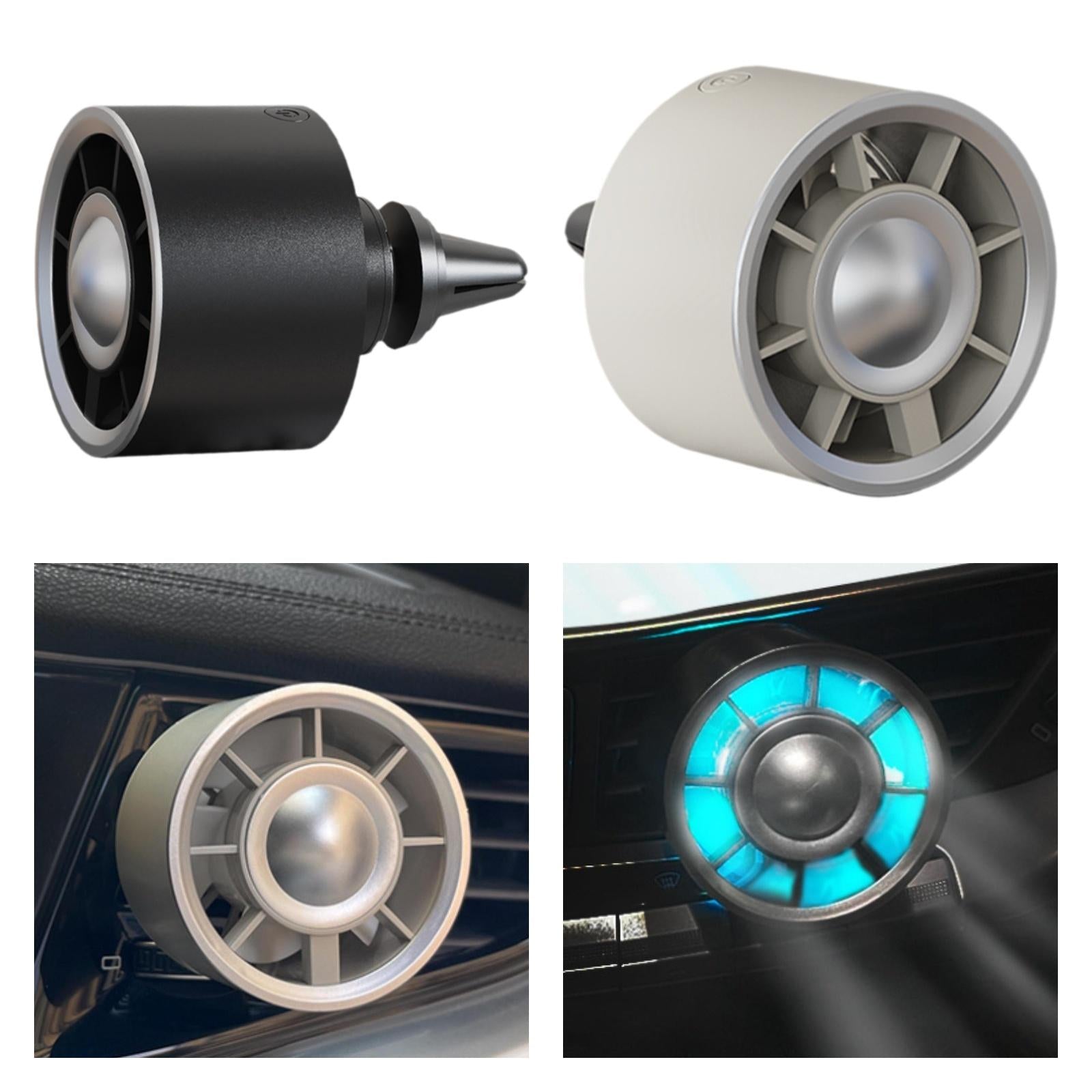 Generic USB Cooling Fan with LED Light Adjustable for Daily Life RV SUV Black