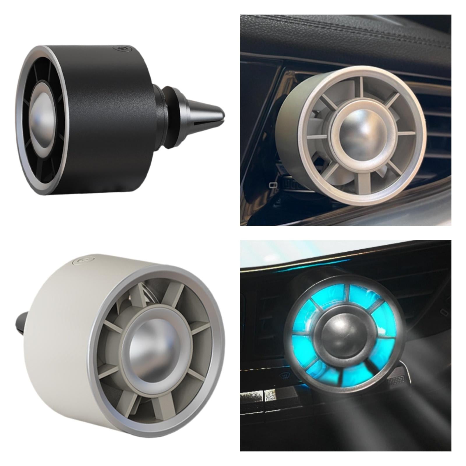 Generic USB Cooling Fan with LED Light Adjustable for Daily Life RV SUV Black