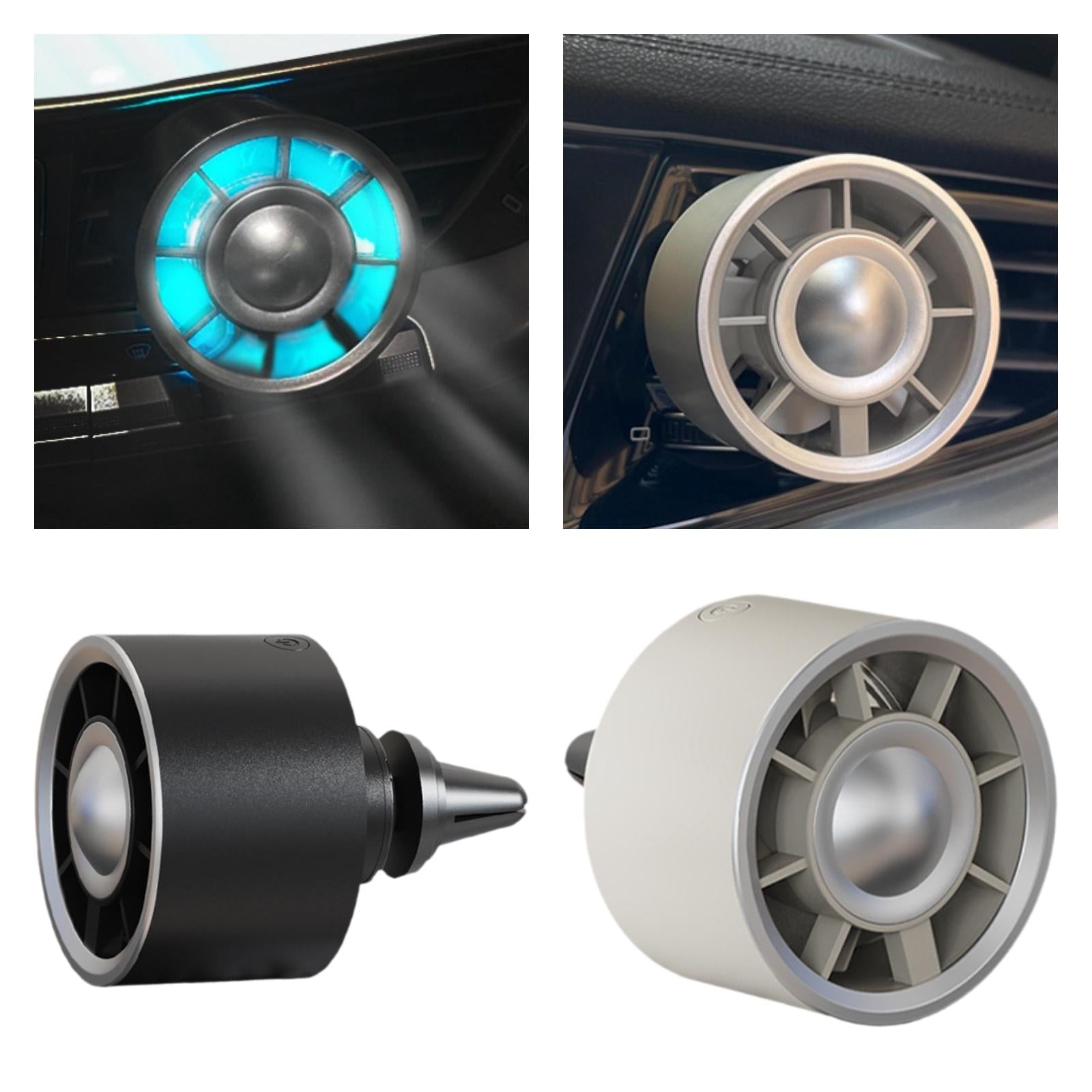 Generic USB Cooling Fan with LED Light Adjustable for Daily Life RV SUV Black