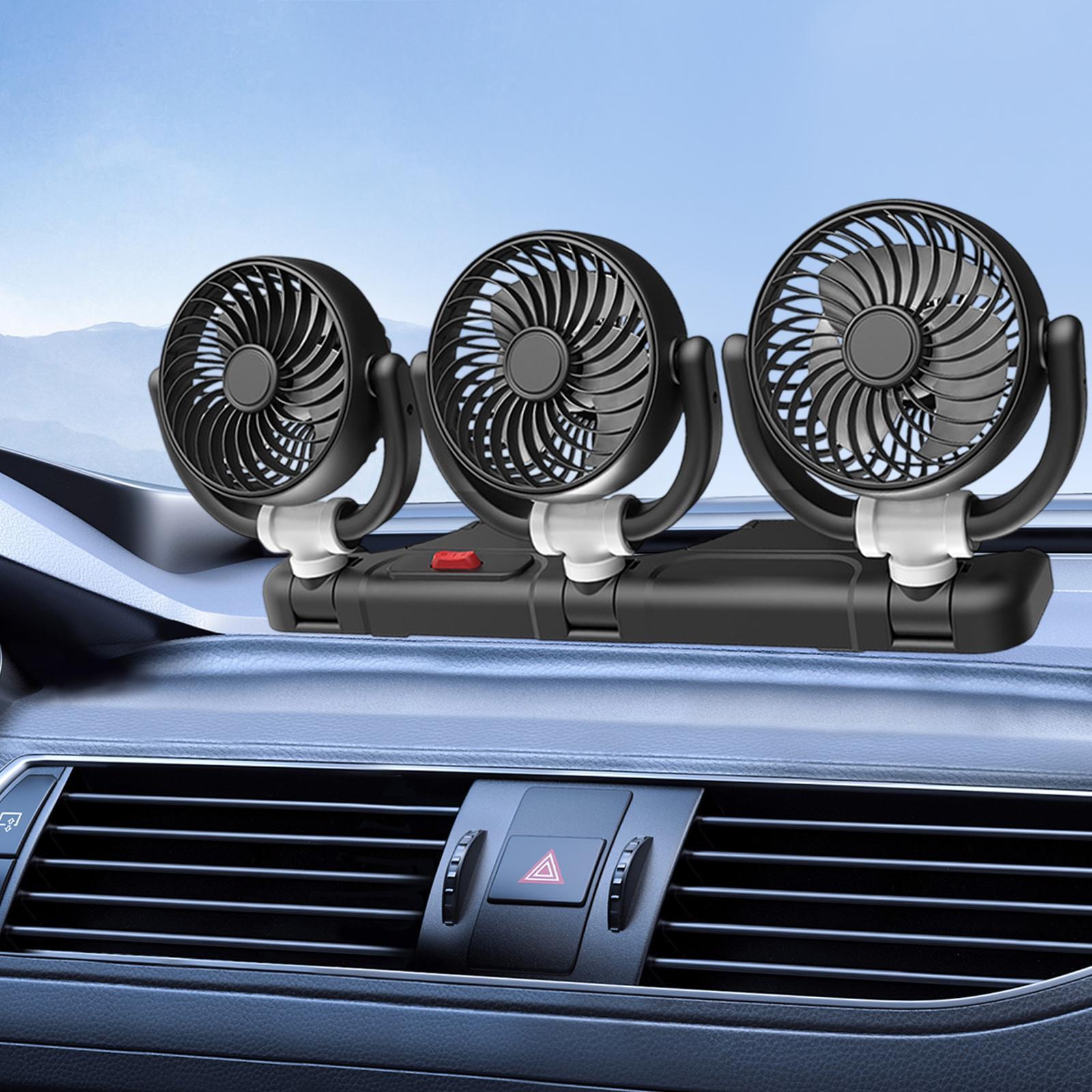 Car Cooling Fan Powerful 360 Degree Rotatable Car Fan for RV Truck Boat