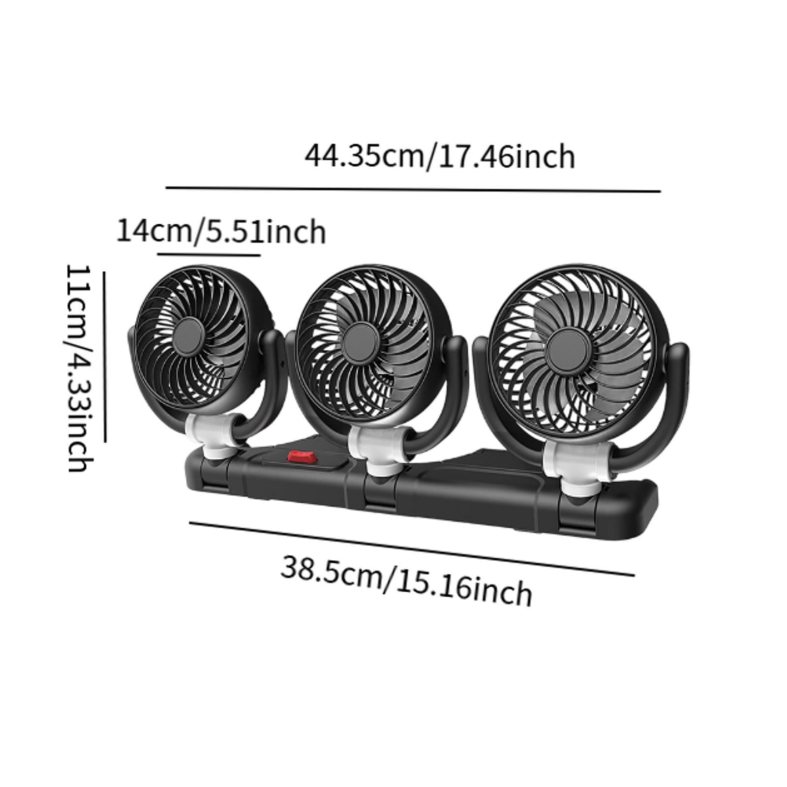 Car Cooling Fan Powerful 360 Degree Rotatable Car Fan for RV Truck Boat