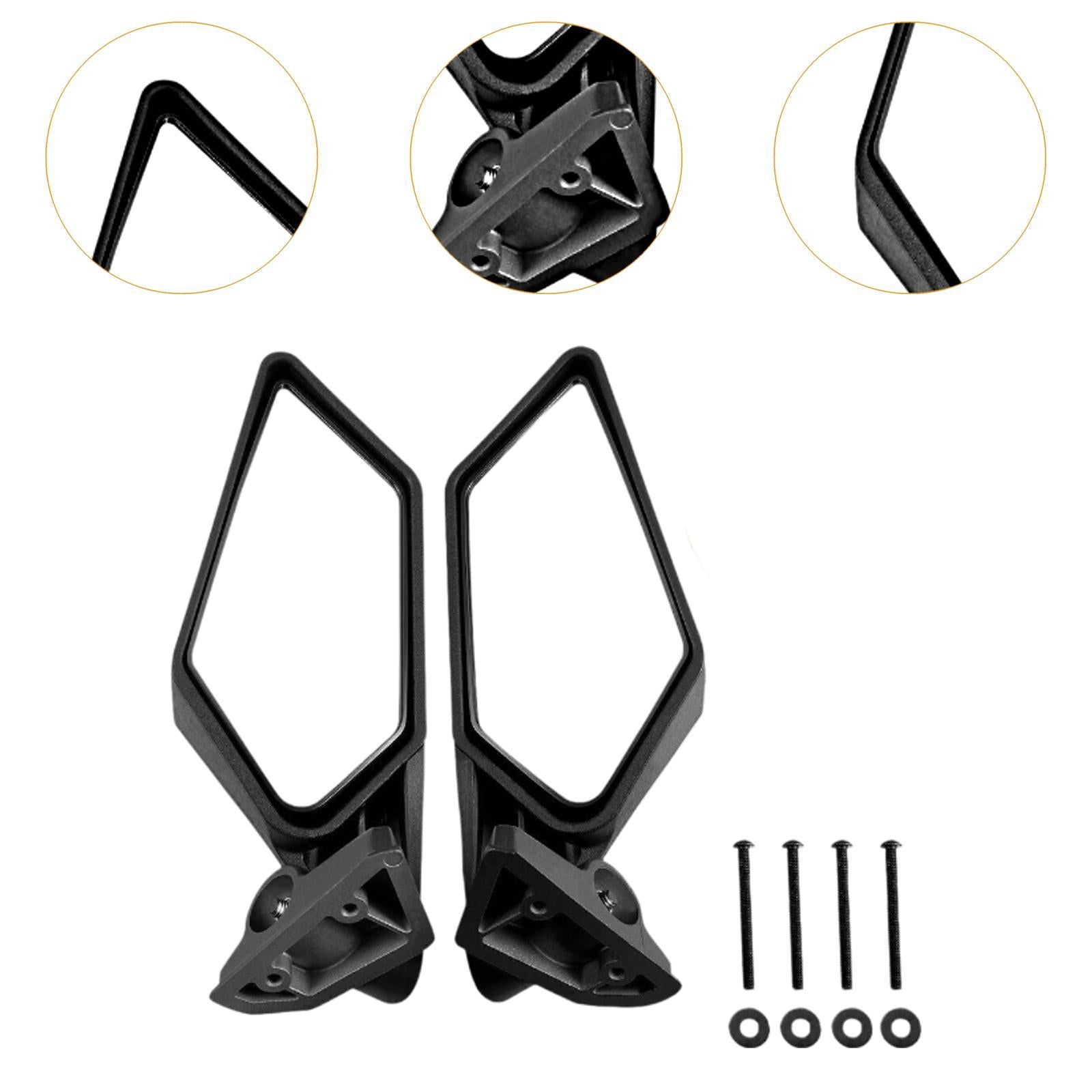 2Pcs UTV Rear View Side Mirrors Portable Adjustable for Maverick x3 Max