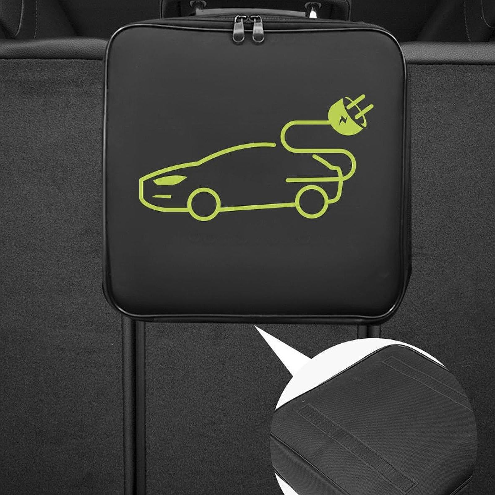 Jumper Cables Bag Portable EV Charger Cable Storage Organizer EV Cables Bag