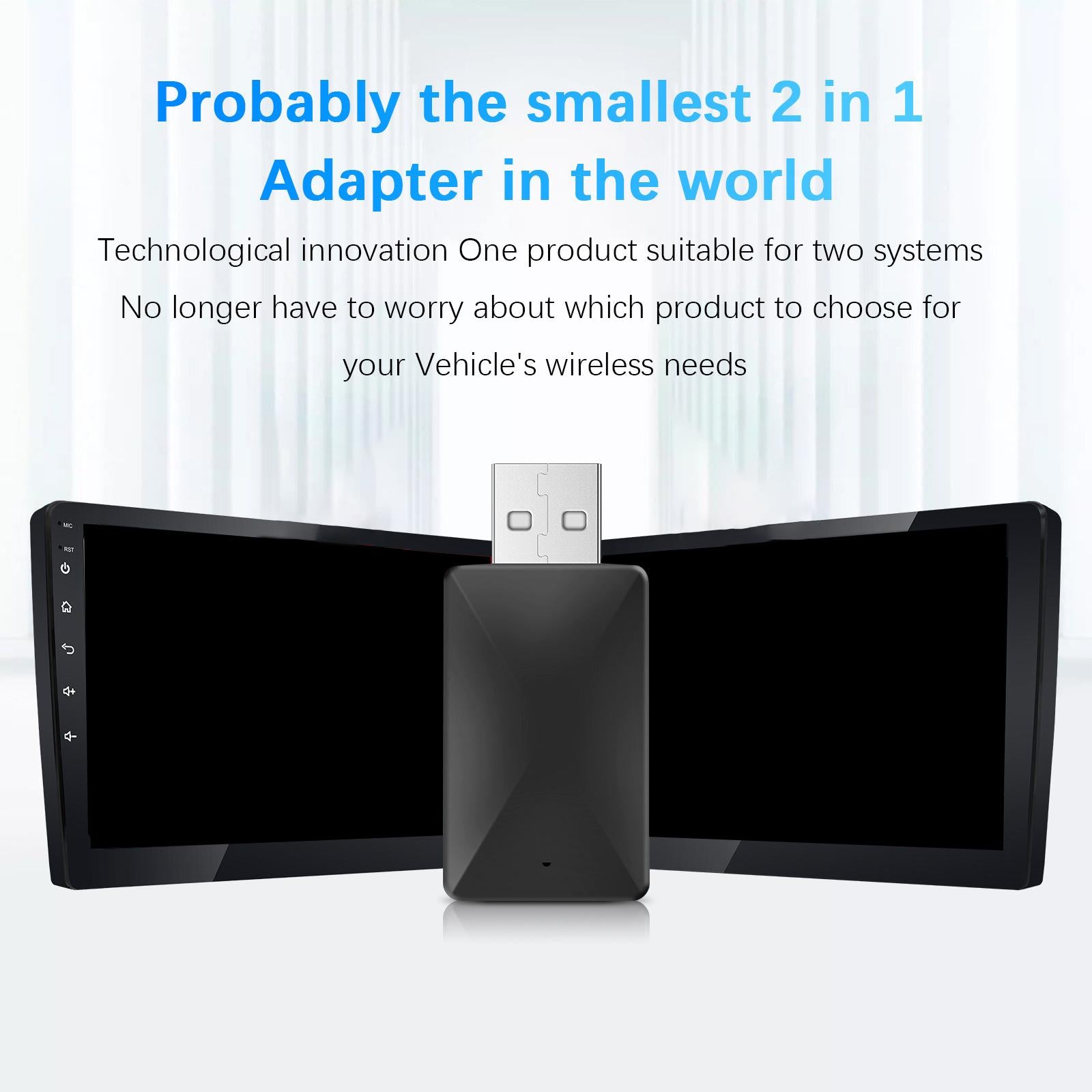 Wireless Car and Phone Adapter Smart Connectivity Converts Wired to Wireless