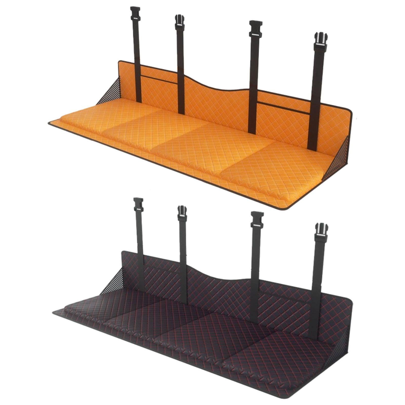 Car Rear Seat Mattress Extension Plate for Sleeping Foldable Simple Assembly Orange