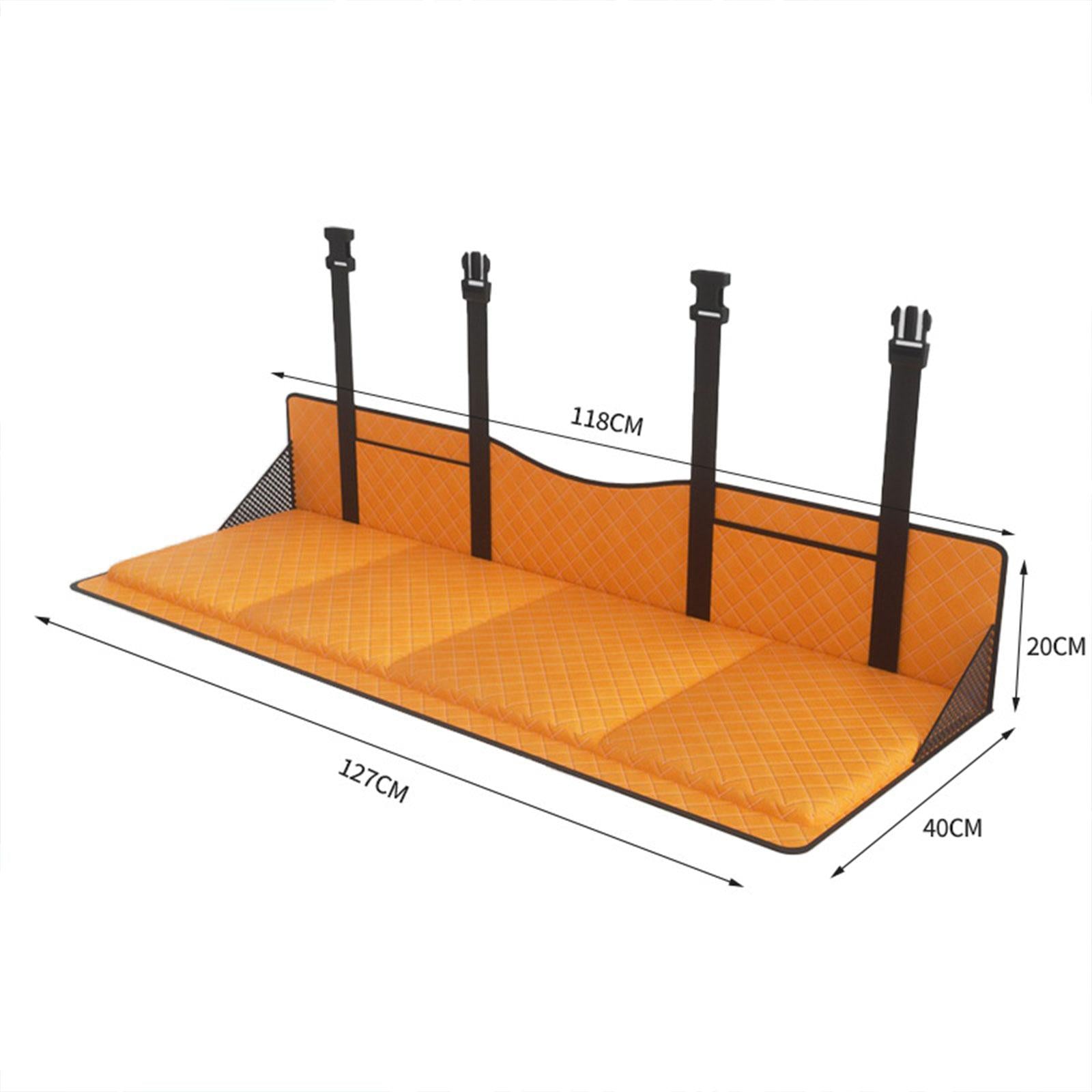 Car Rear Seat Mattress Extension Plate for Sleeping Foldable Simple Assembly Orange
