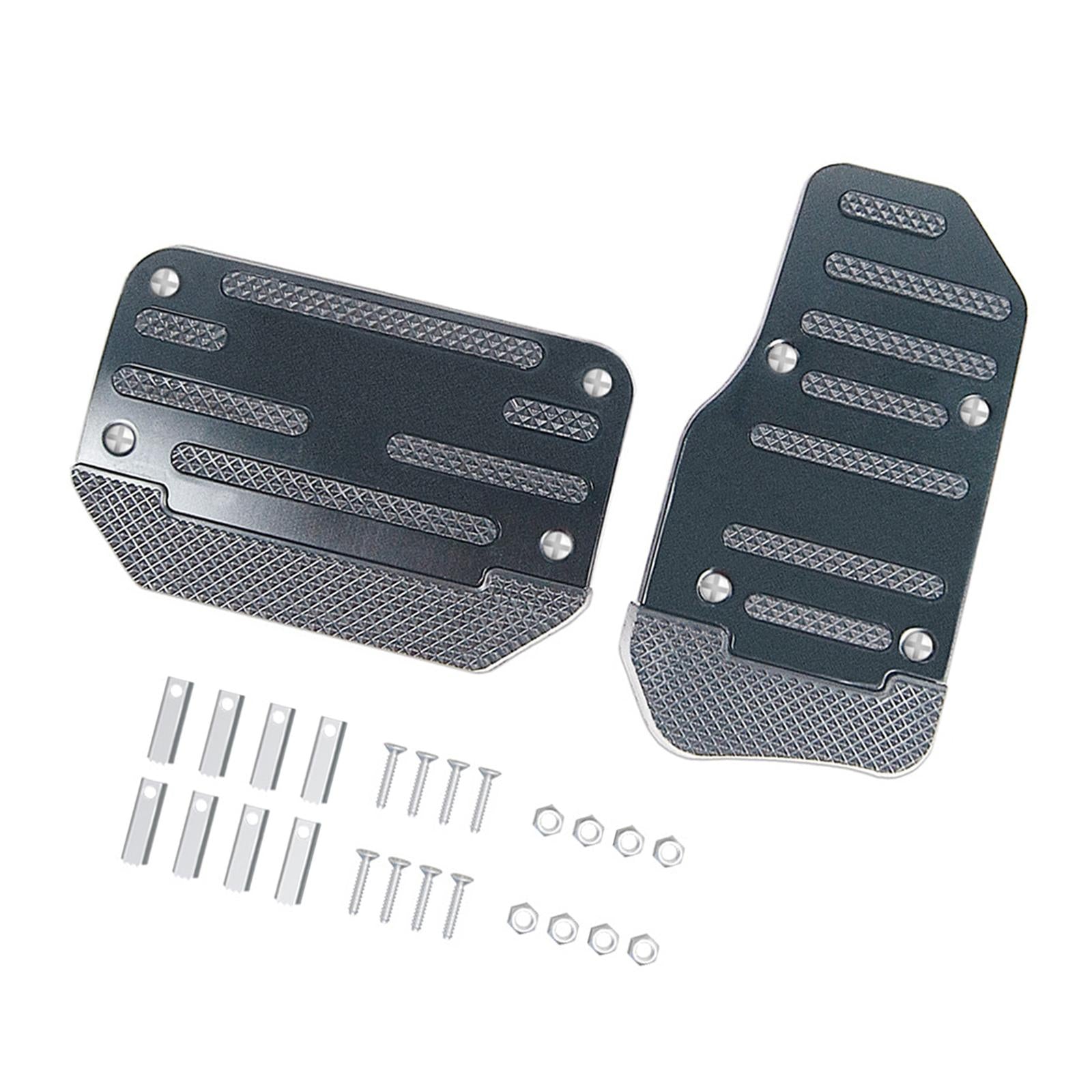 2x Car Pedal Pads Spare Part Auto Accessories Brake Clutch Pedal Kit Generic Black