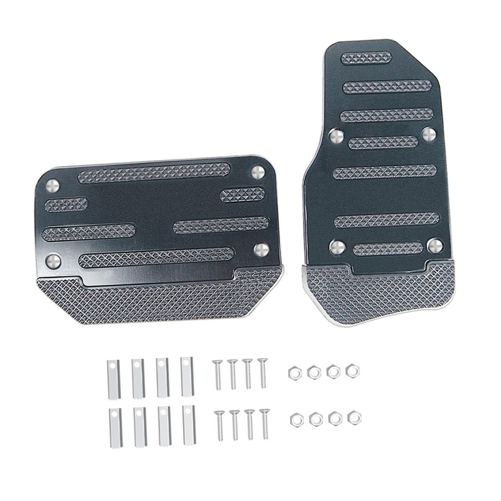 2x Car Pedal Pads Spare Part Auto Accessories Brake Clutch Pedal Kit Generic Black