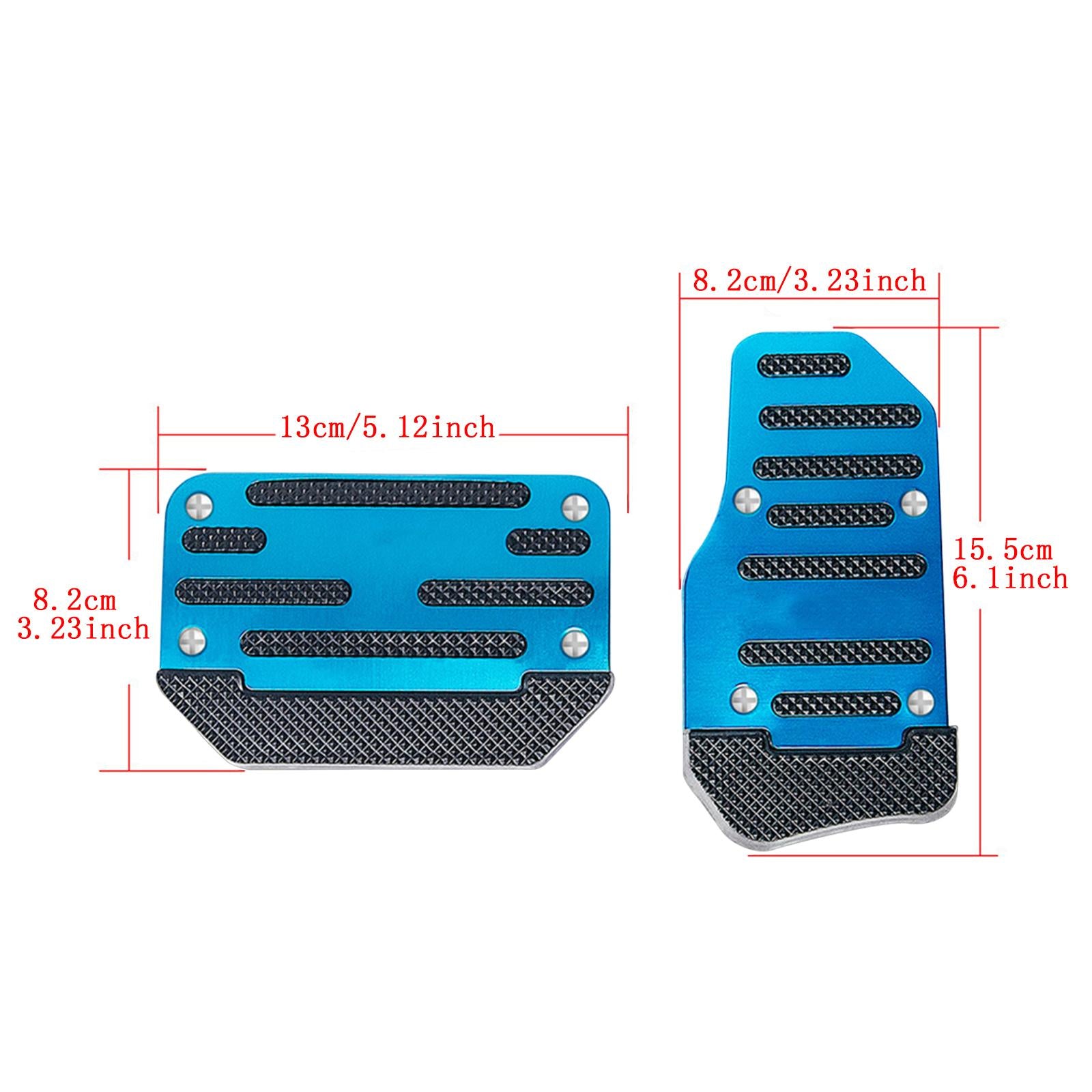 2x Car Pedal Pads Spare Part Auto Accessories Brake Clutch Pedal Kit Generic Blue