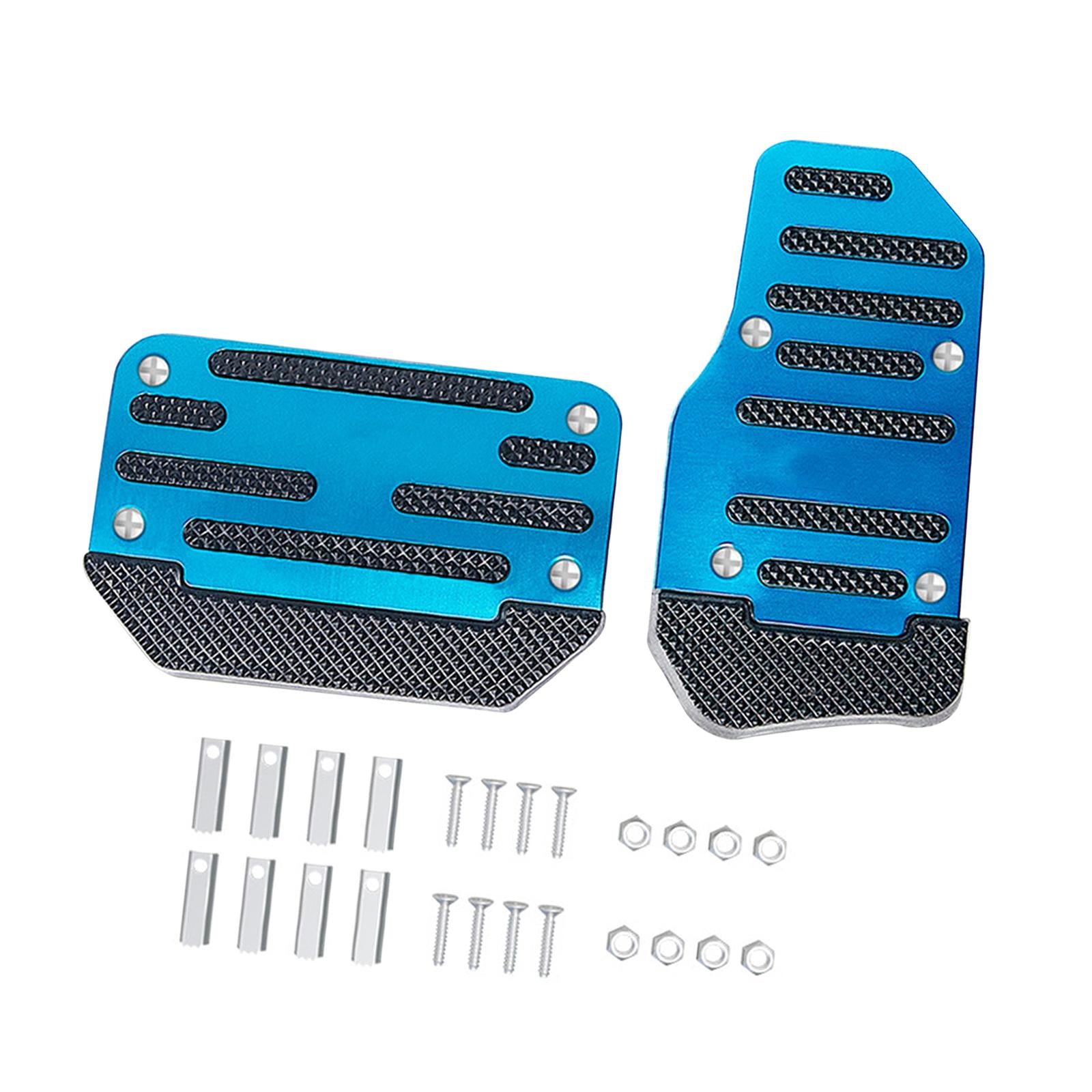 2x Car Pedal Pads Spare Part Auto Accessories Brake Clutch Pedal Kit Generic Blue