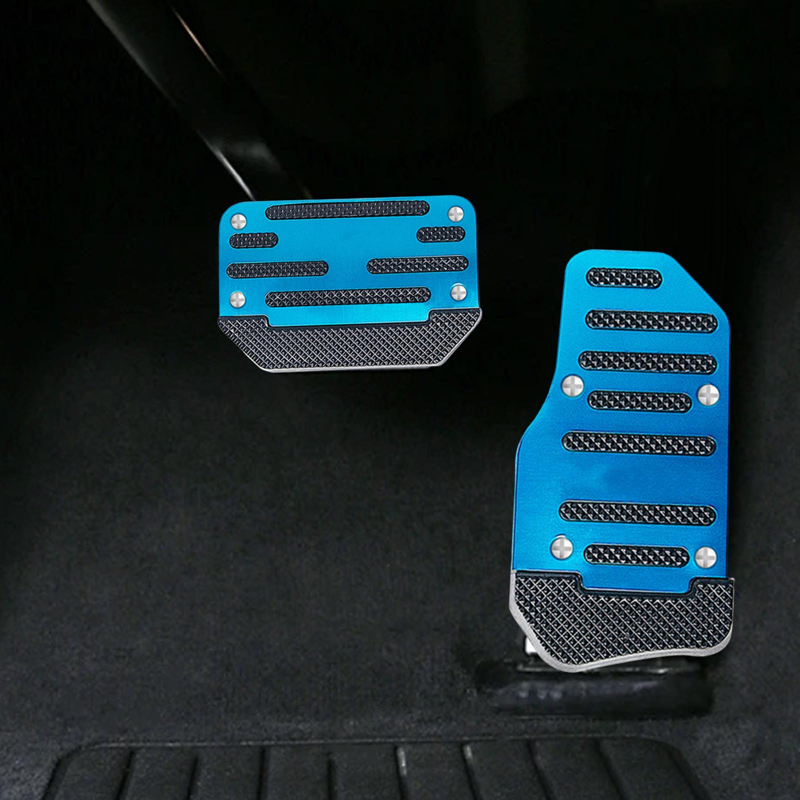 2x Car Pedal Pads Spare Part Auto Accessories Brake Clutch Pedal Kit Generic Blue