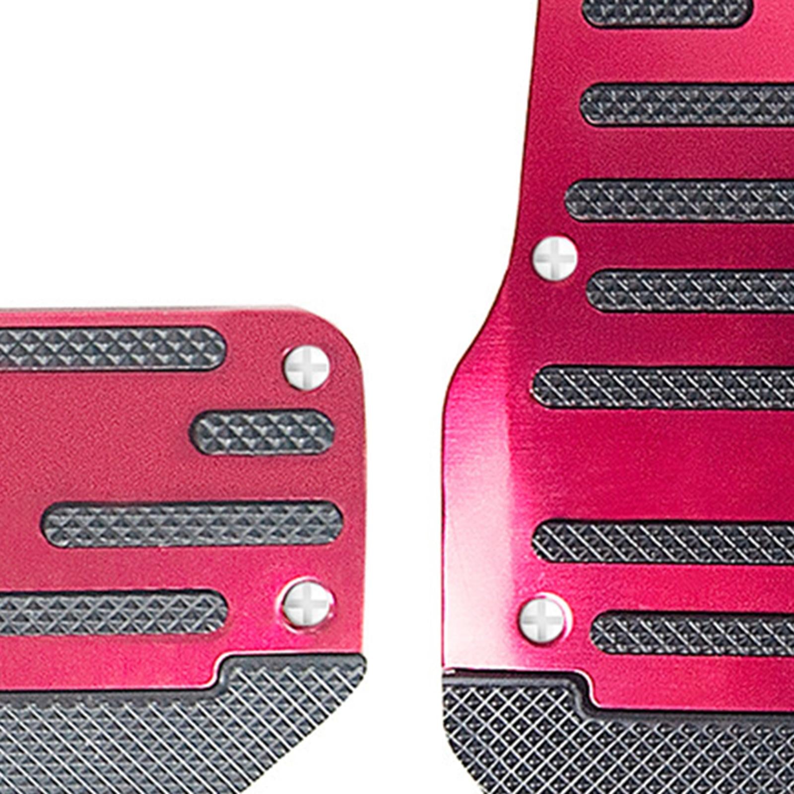 2x Car Pedal Pads Spare Part Auto Accessories Brake Clutch Pedal Kit Generic Red