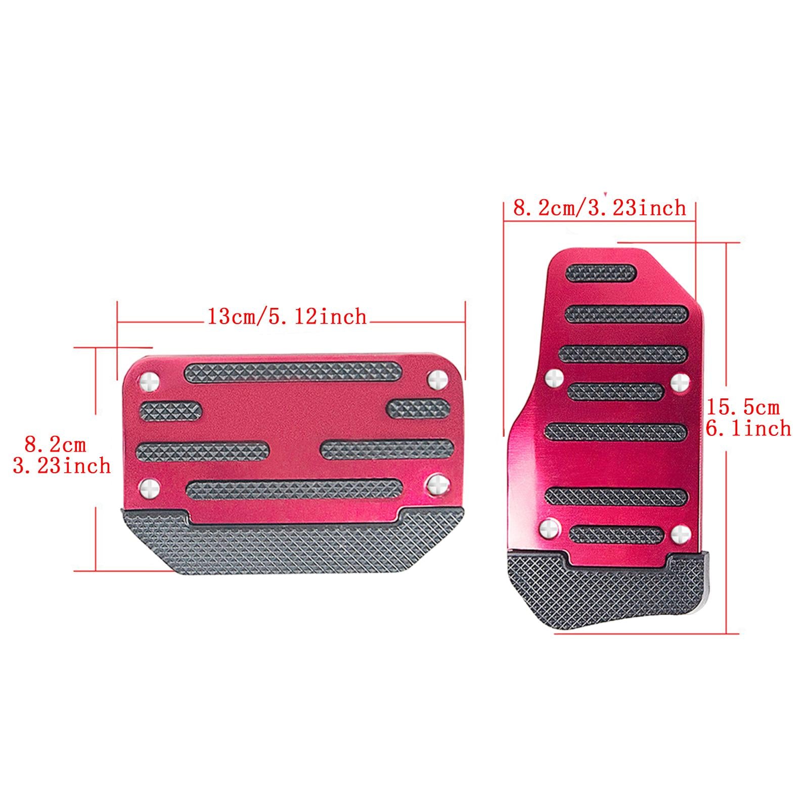 2x Car Pedal Pads Spare Part Auto Accessories Brake Clutch Pedal Kit Generic Red