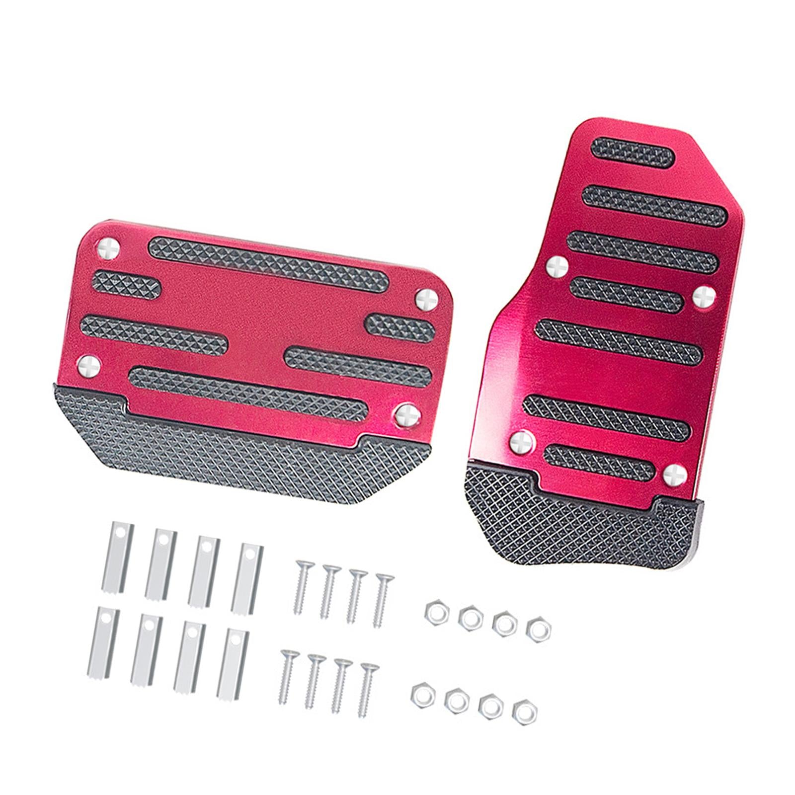 2x Car Pedal Pads Spare Part Auto Accessories Brake Clutch Pedal Kit Generic Red