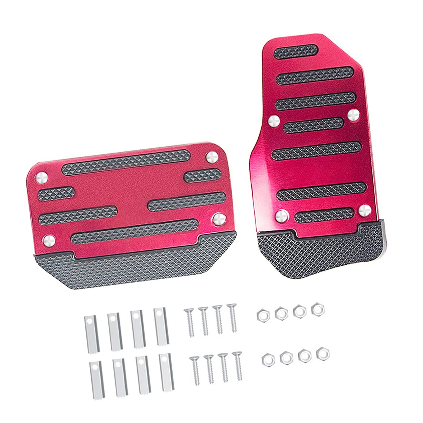 2x Car Pedal Pads Spare Part Auto Accessories Brake Clutch Pedal Kit Generic Red
