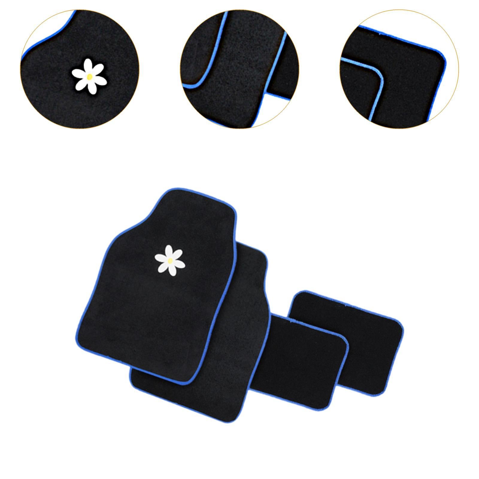 4x Generic Auto Floor Mats Soft Breathable Wear Resistant Portable Anti Slip
