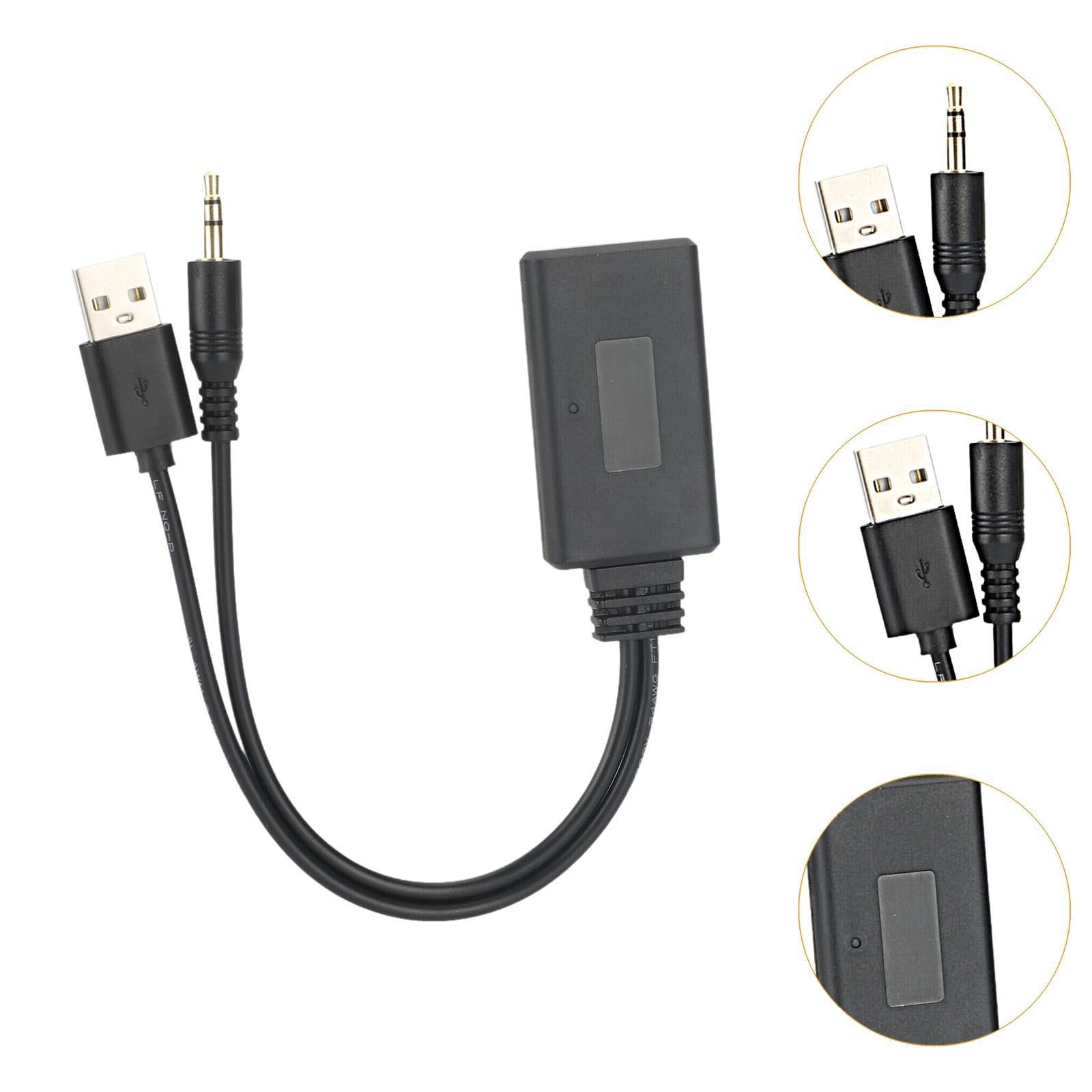 Car Music Adapter Black Easy Use Audio Receiver for Car Headphones Home
